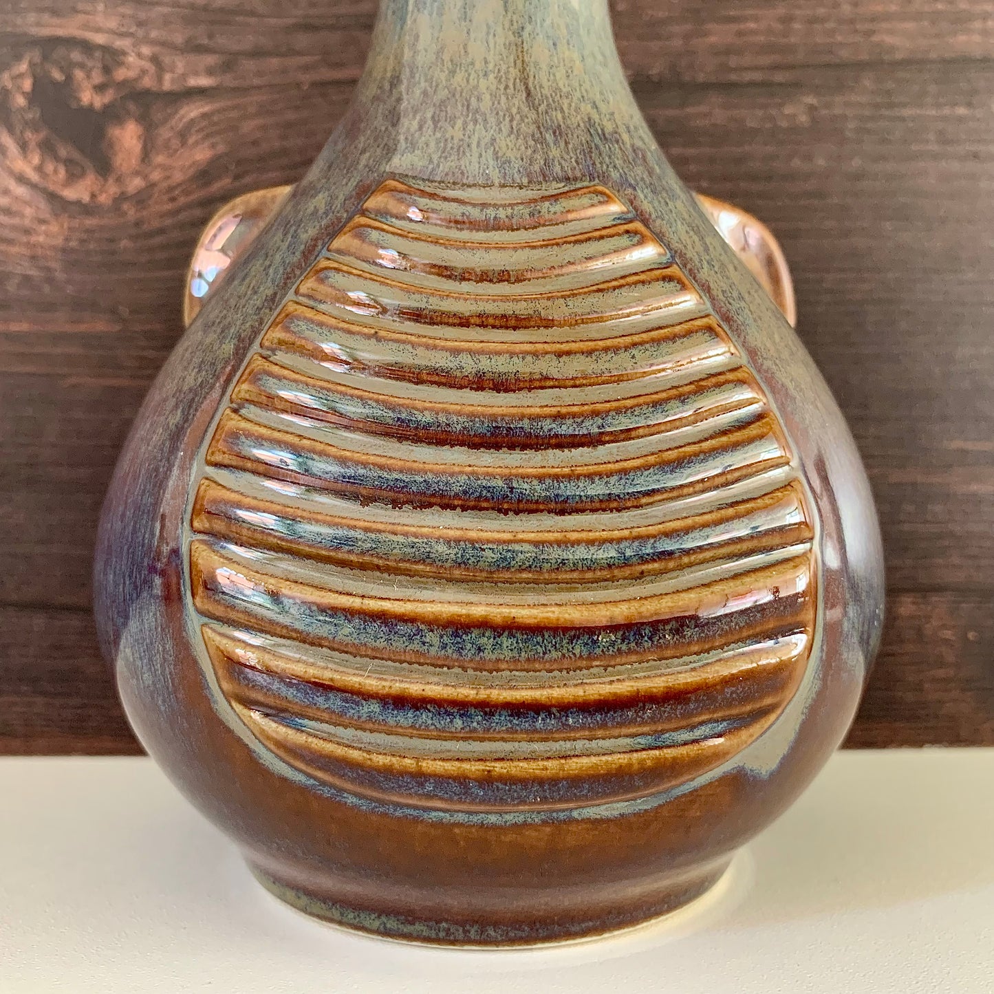 Soholm Pottery Purple Amber Danish Table Lamp Vintage 1960s Retro Scandinavian Light 1027