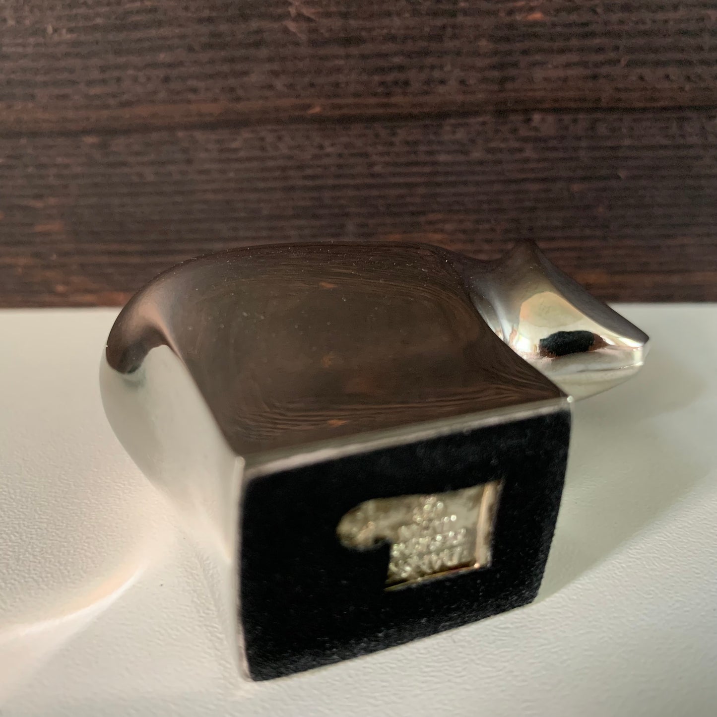 Dansk Designs Brown Bear Paperweight Vintage Danish Silver Swedish Presents
