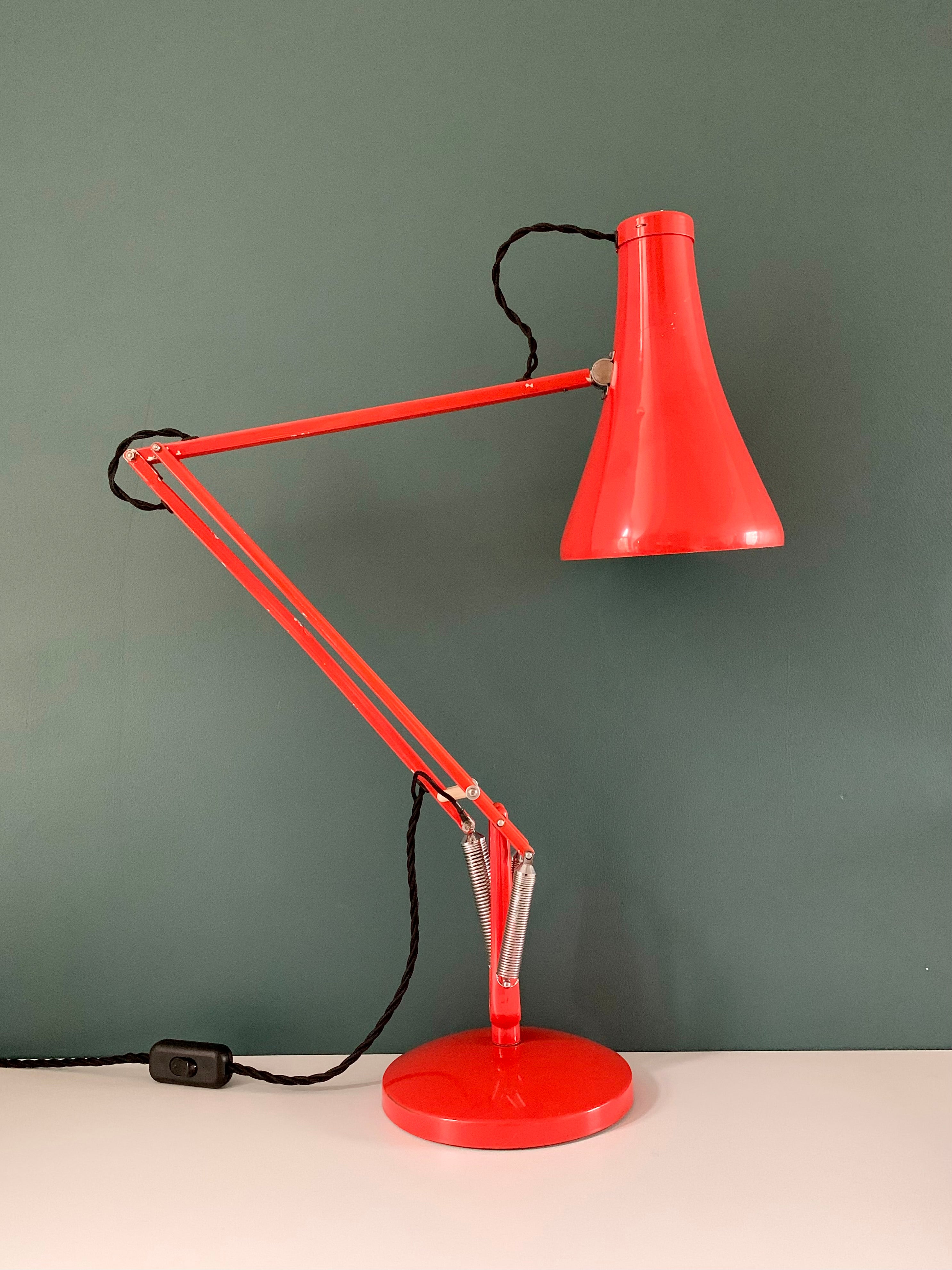 Vintage Orange Anglepoise Desk Office Lamp 1960s 1970s British