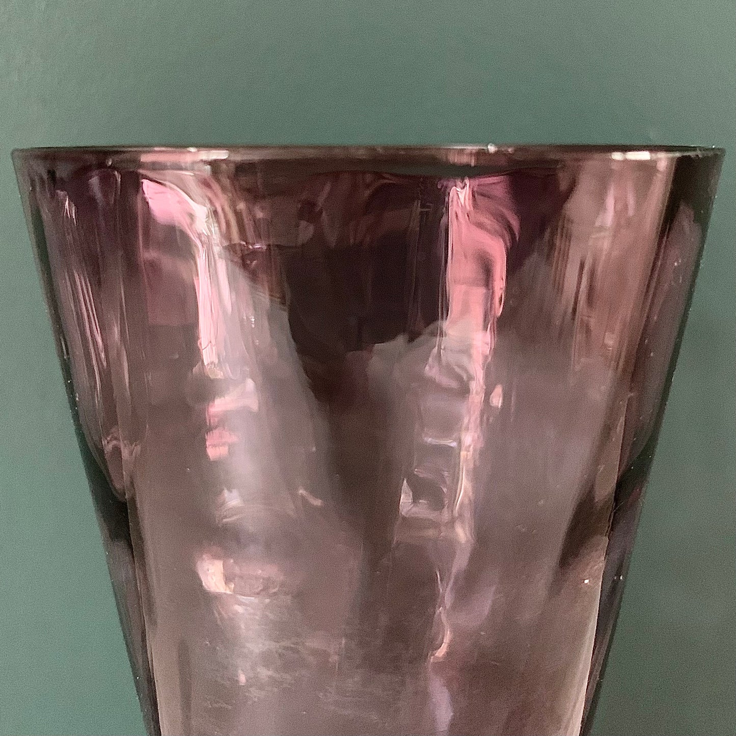 Alsterfors Swedish Purple Glass Vase 1960s 1970s Vintage Retro Scandinavian