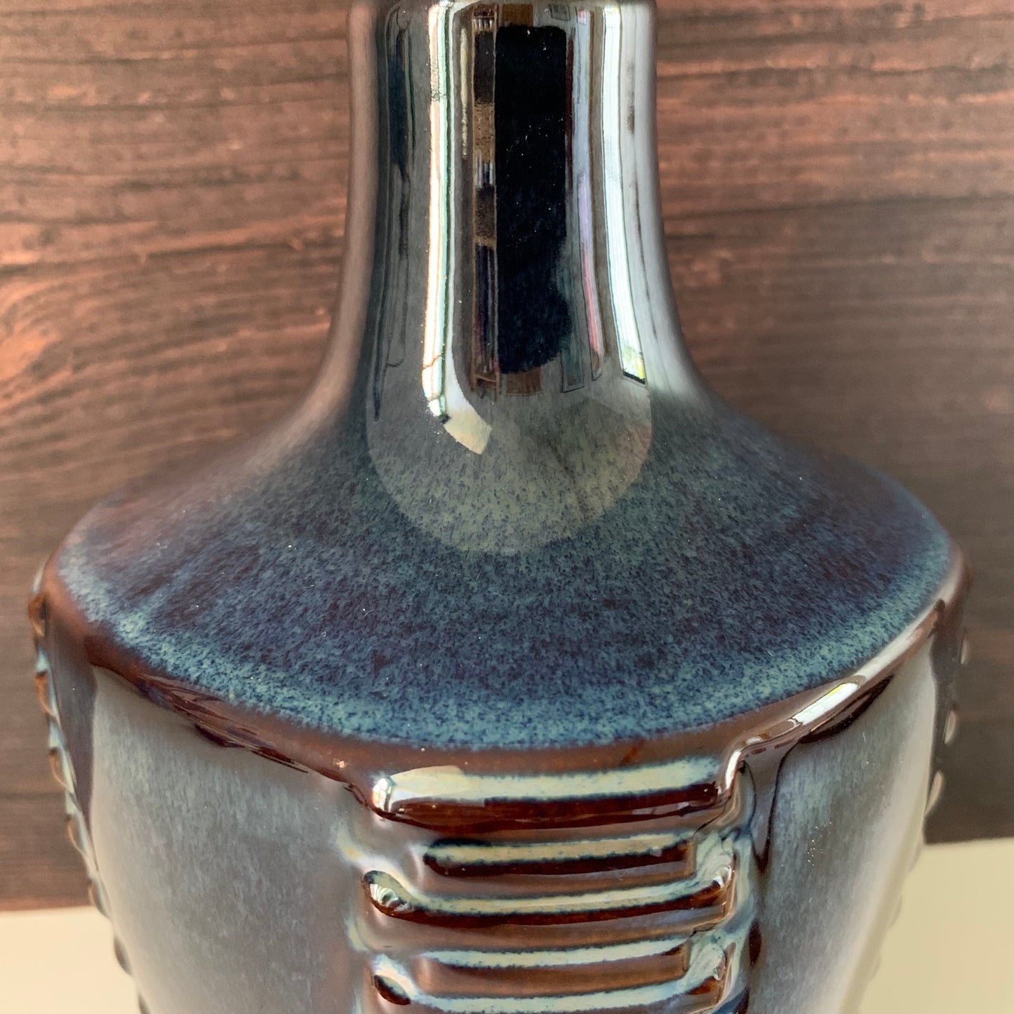 Soholm Pottery Stentoj Blue Danish Table Lamp 1960s Retro Scandinavian Light 1025