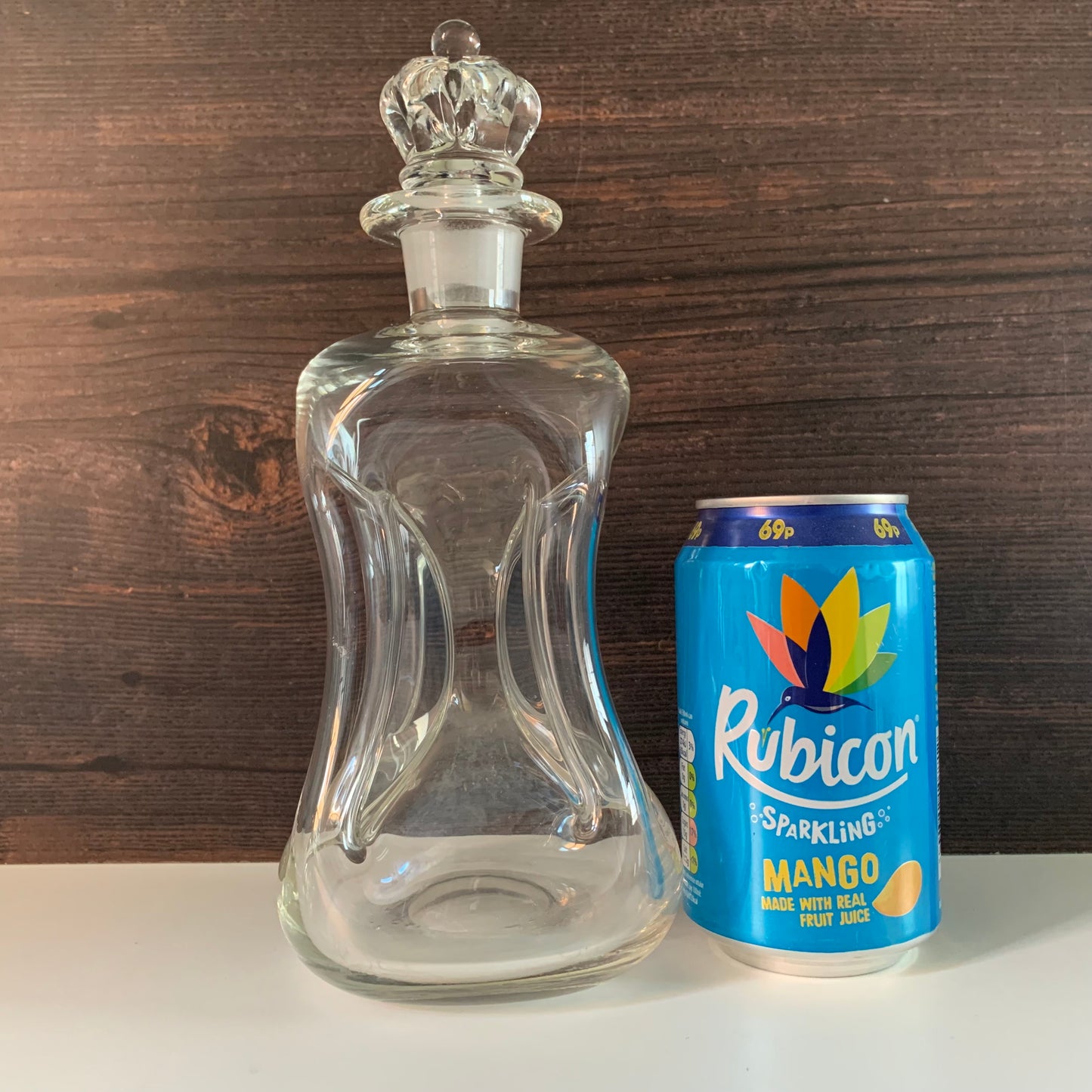 Vintage Holmegaard Danish Kluk ‘King’ Glass Decanter Glug Bottle Carafe Gifts