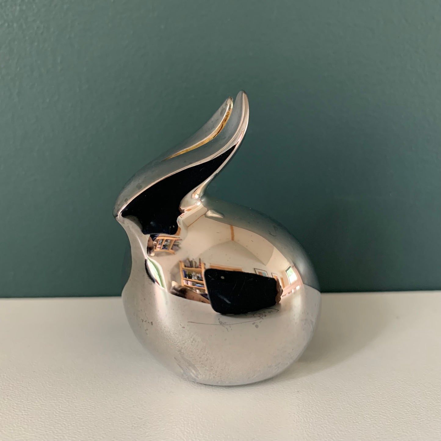 Dansk Silver Bunny Rabbit Paperweight Boxed Danish Designs Gifts Office Work Job Presents Retro