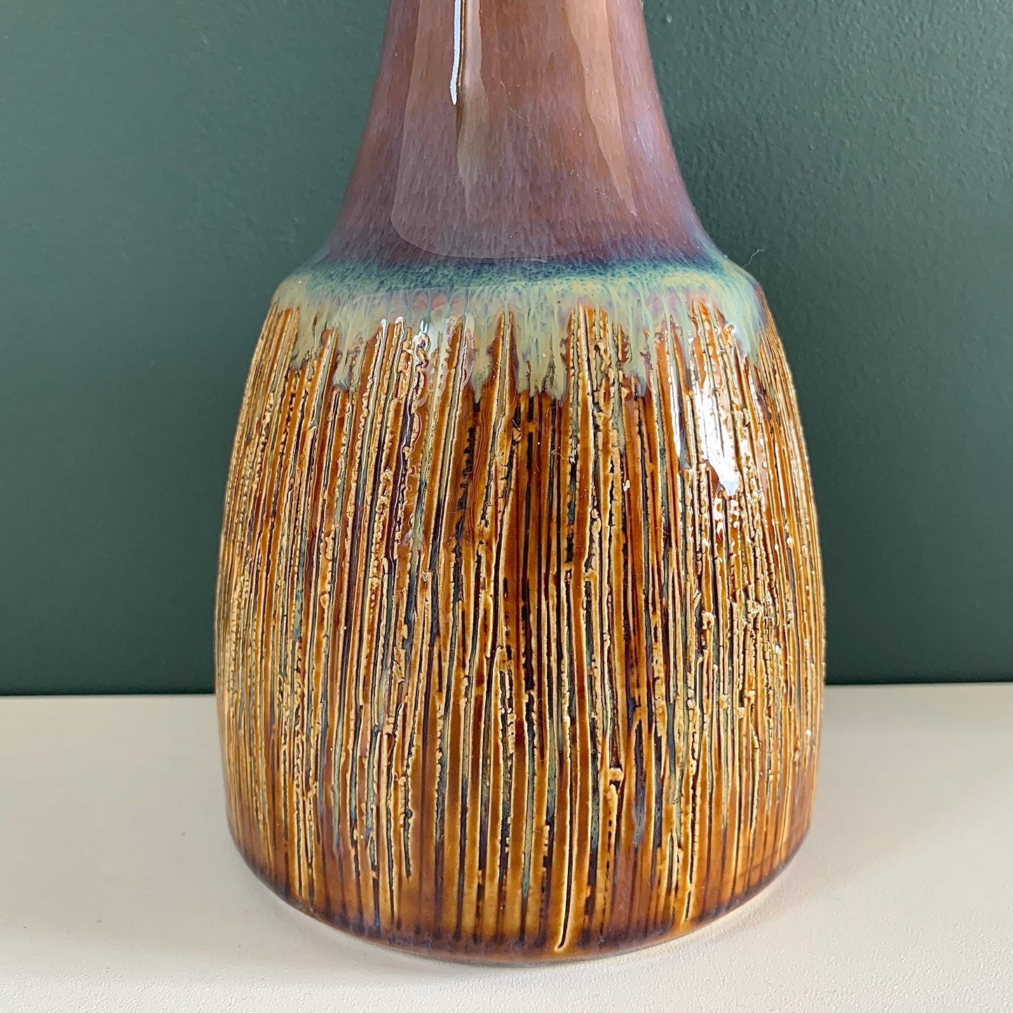 Soholm Danish Purple Manila Table Lamp Bedside Vintage Cloos 1960s 1040
