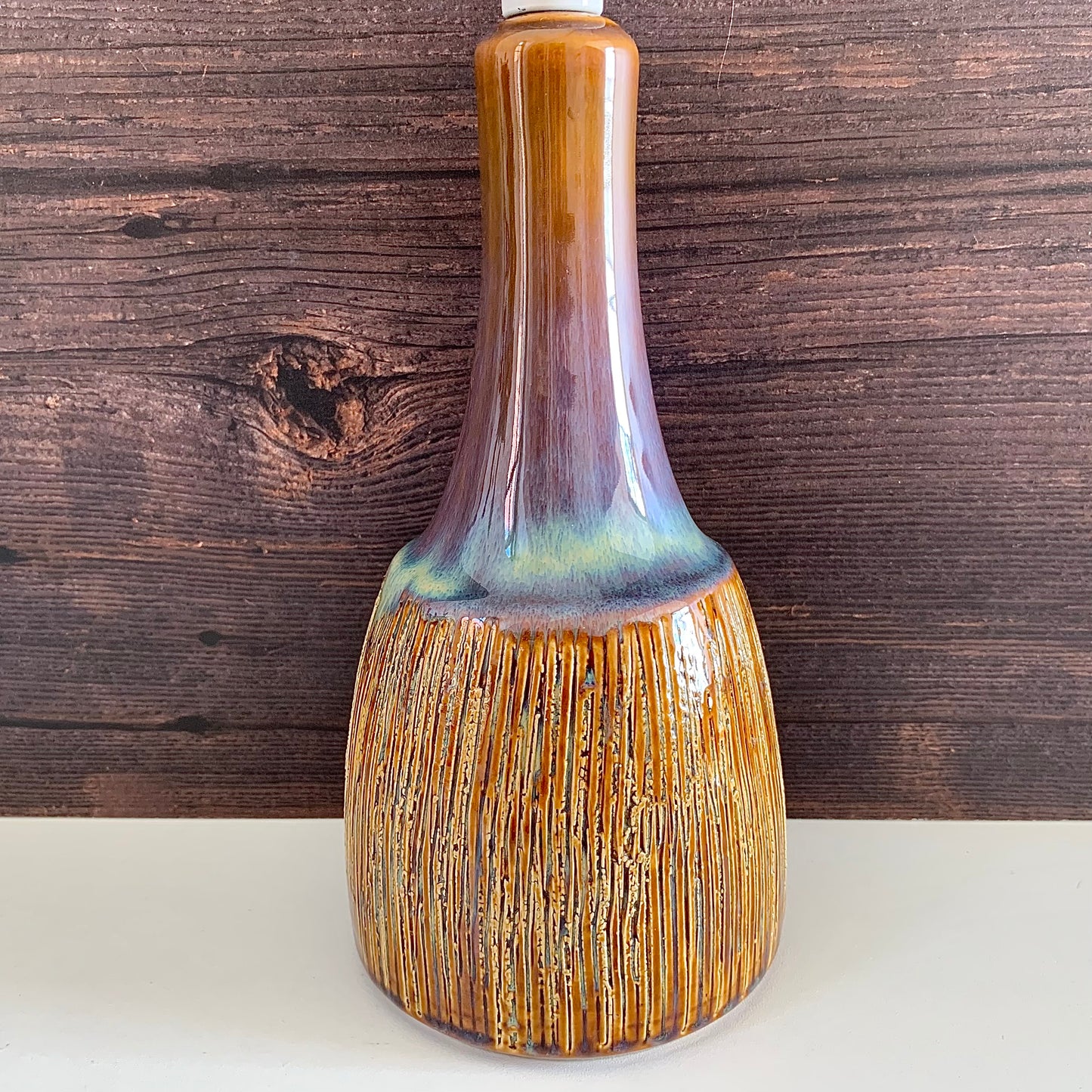 Soholm Danish Purple Manila Table Lamp Bedside Vintage Cloos 1960s 1040