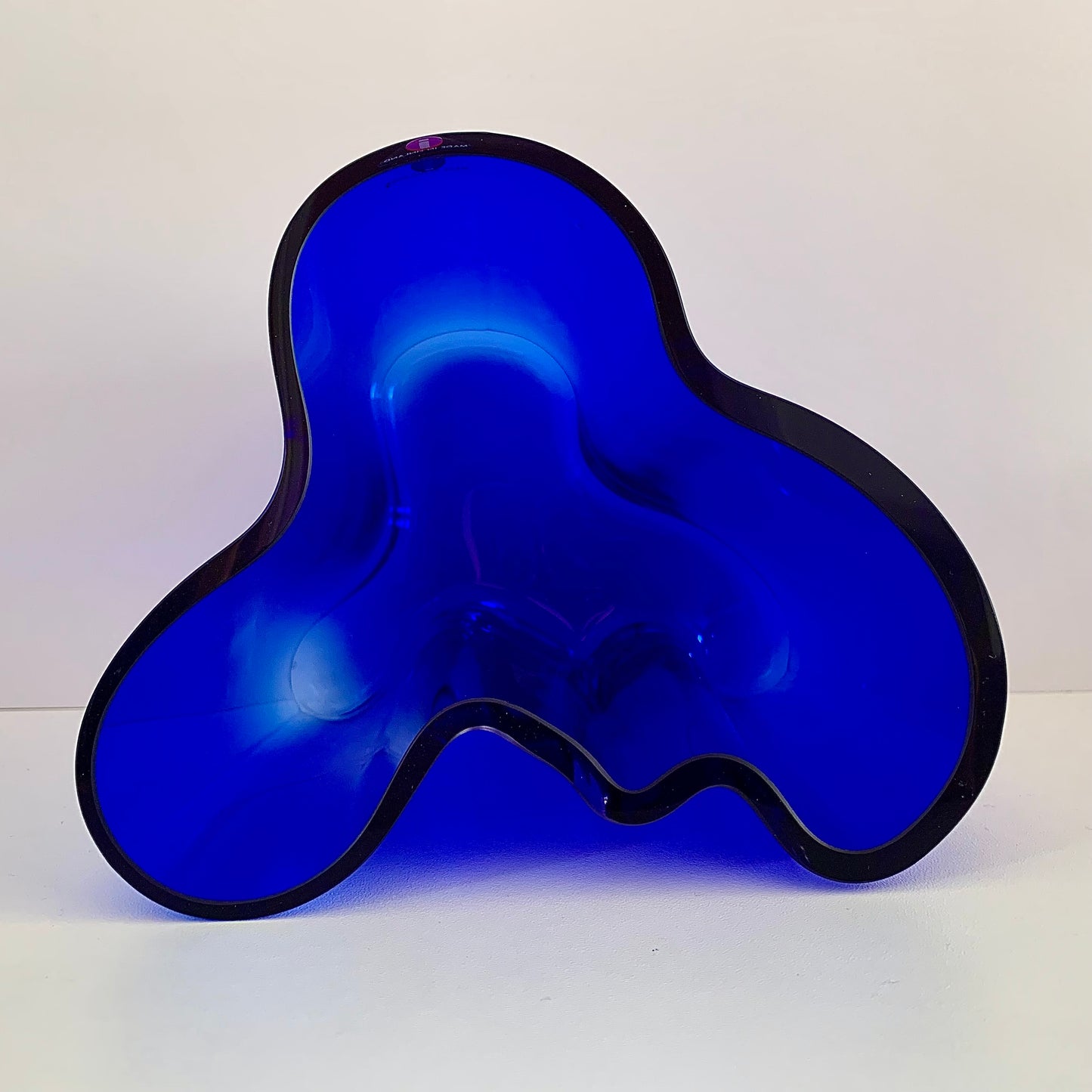 Vintage Iittala Alvar Aalto Savoy Blue Glass Vase Limited Edition 120mm