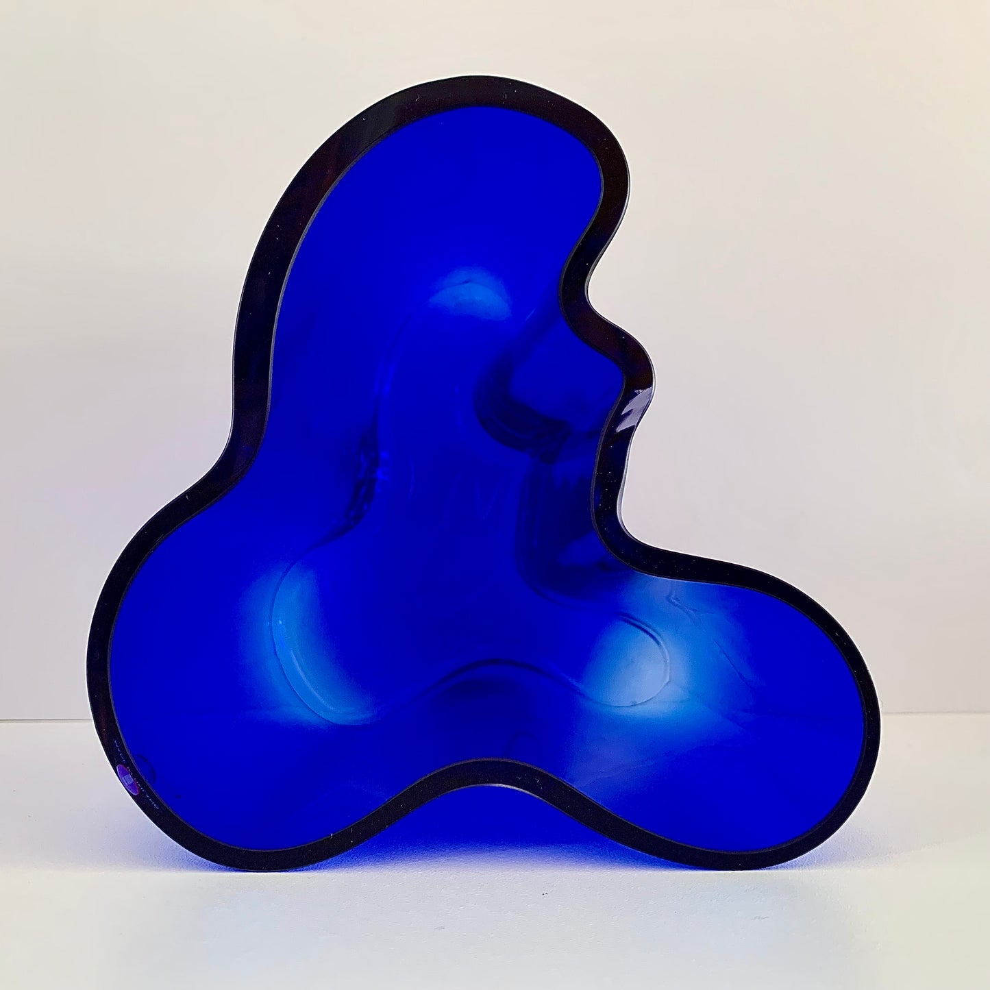 Vintage Iittala Alvar Aalto Savoy Blue Glass Vase Limited Edition 120mm