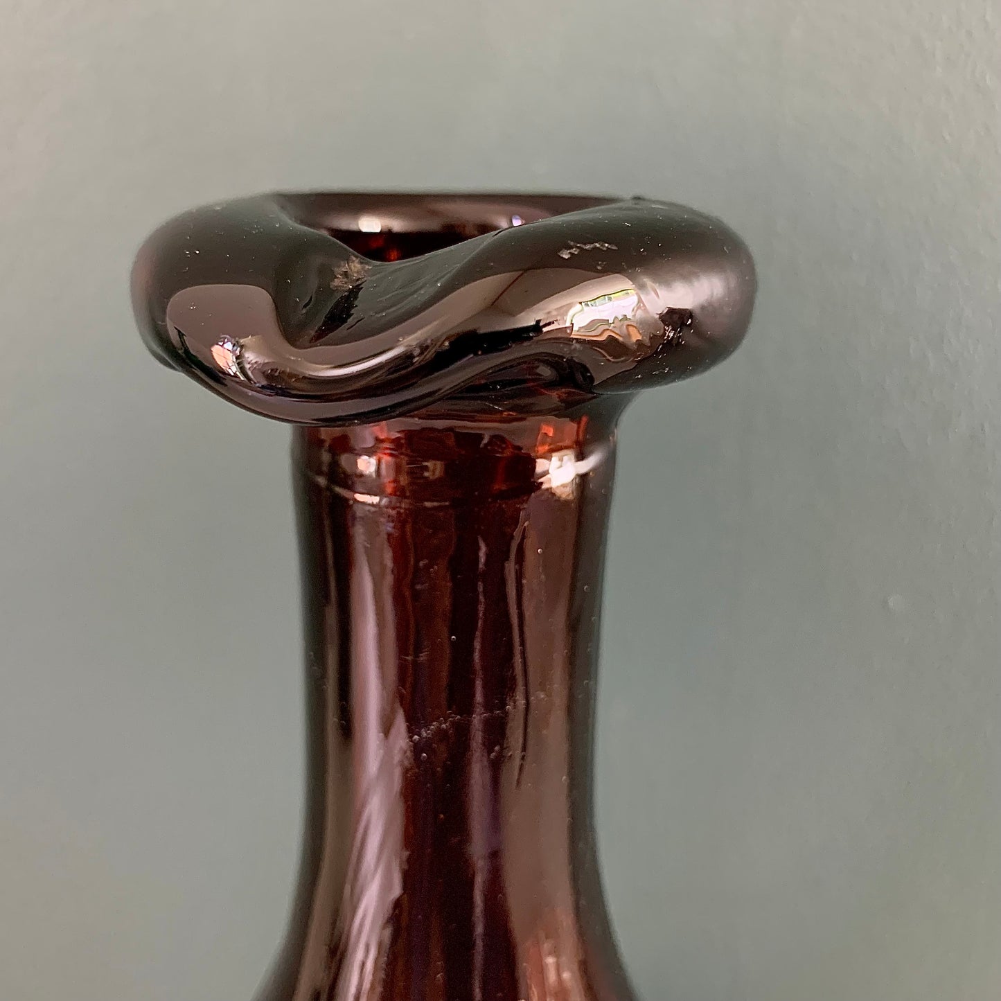 Holmegaard Amber Brown Glass Viking Decanter Carafe Bottle