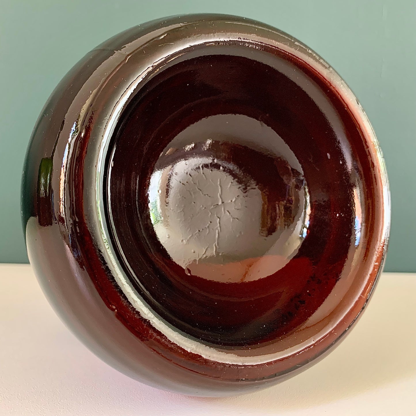 Holmegaard Amber Brown Glass Viking Decanter Carafe Bottle