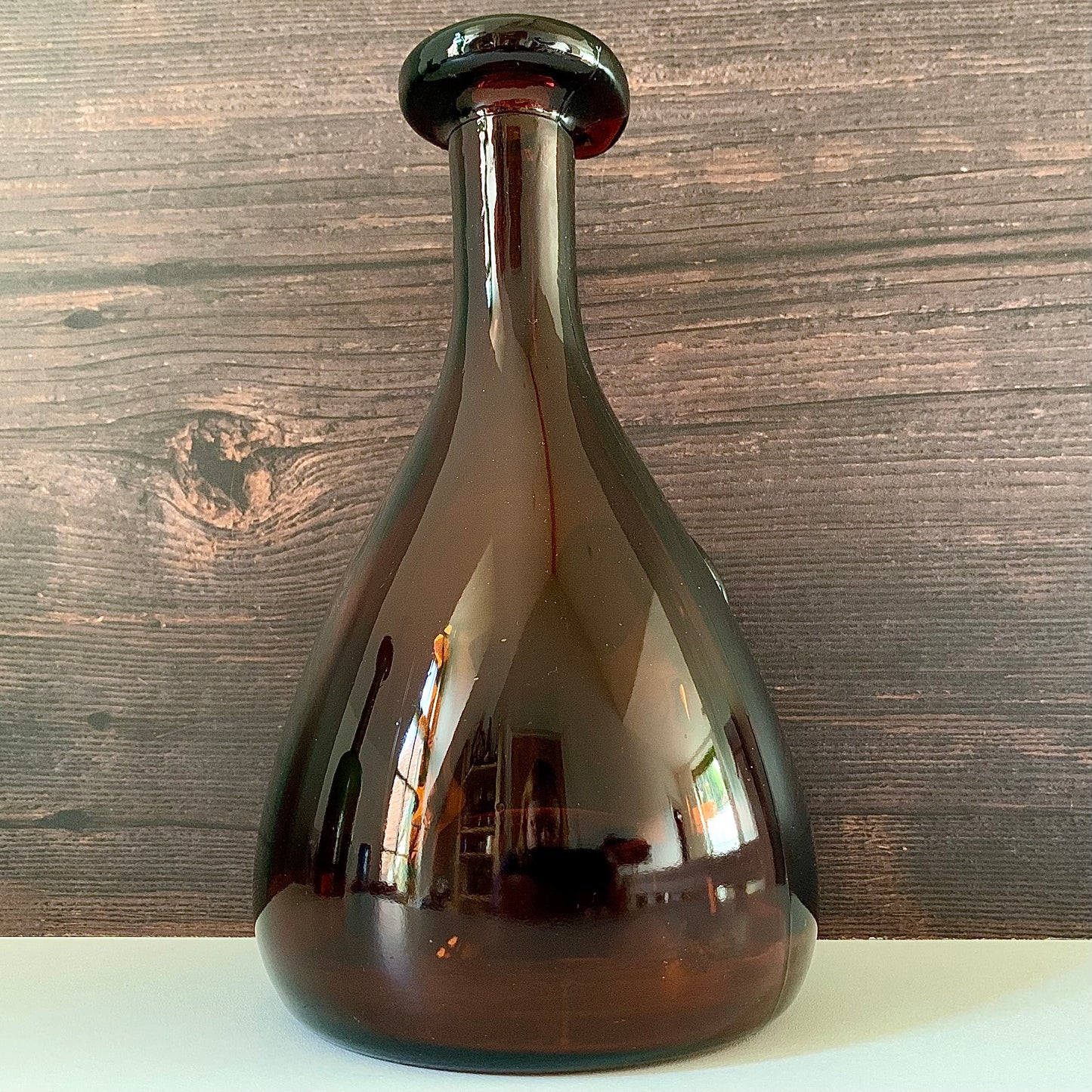 Holmegaard Amber Brown Glass Viking Decanter Carafe Bottle
