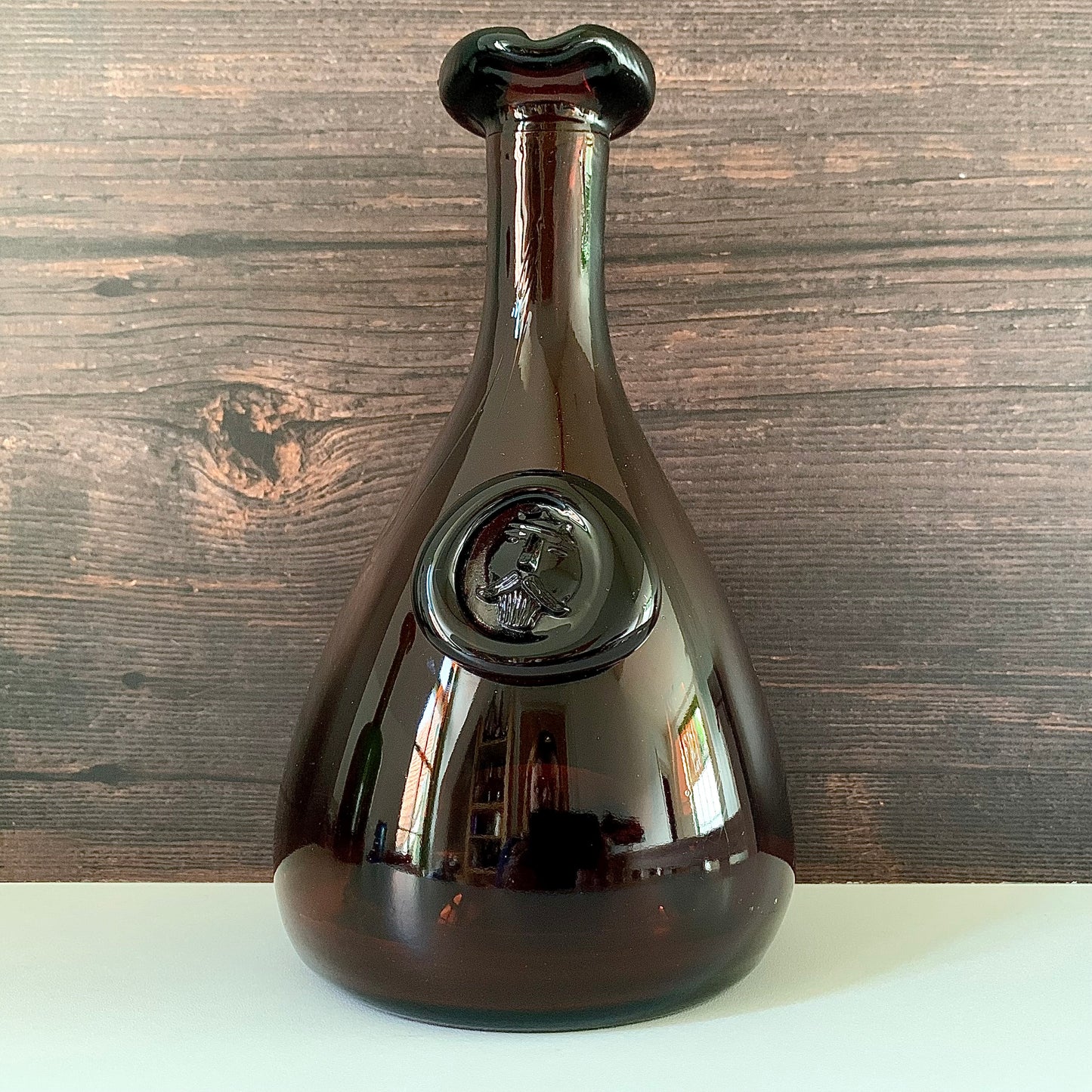 Holmegaard Amber Brown Glass Viking Decanter Carafe Bottle