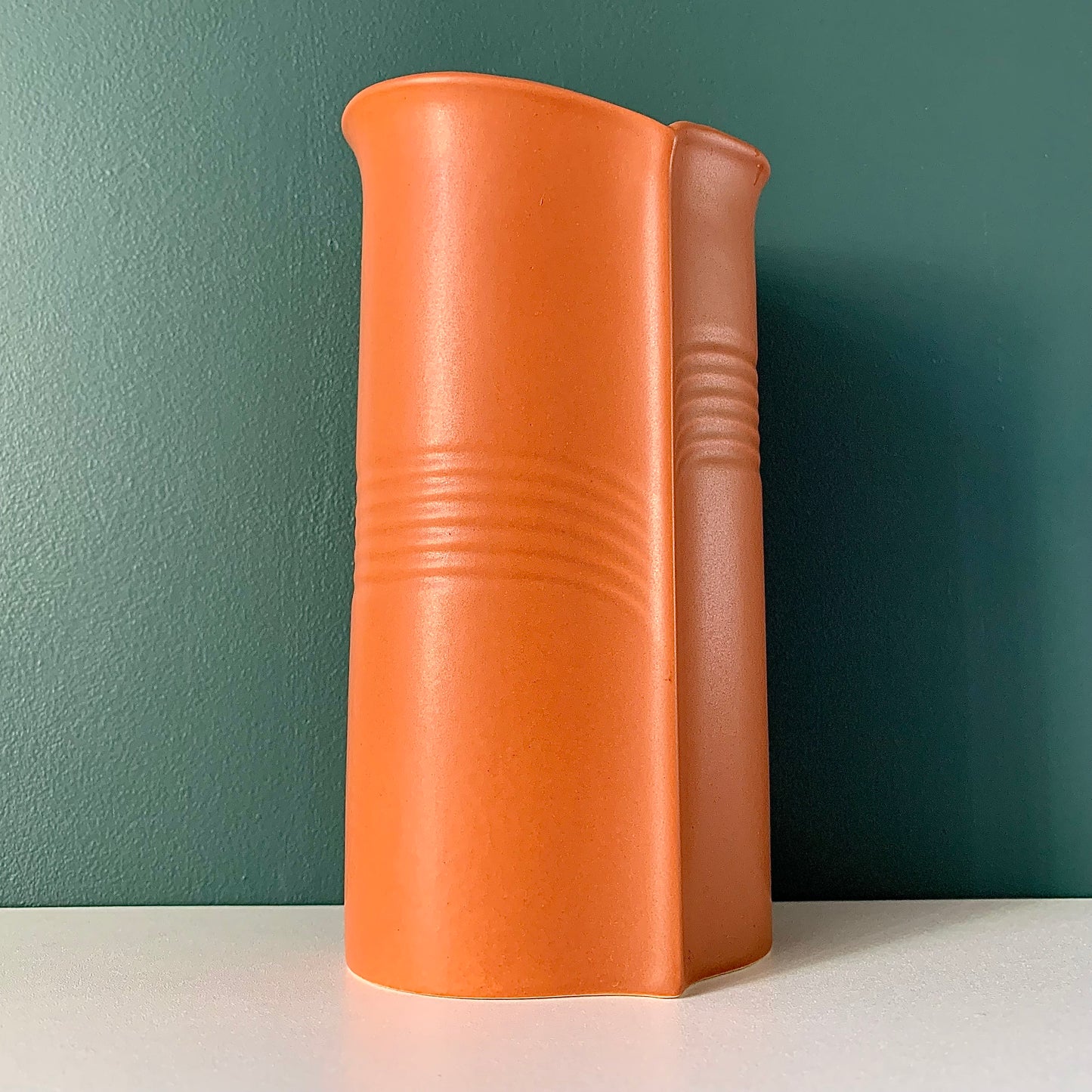 Soholm Pottery Terracotta Orange Danish Vase Vintage Retro Scandinavian
