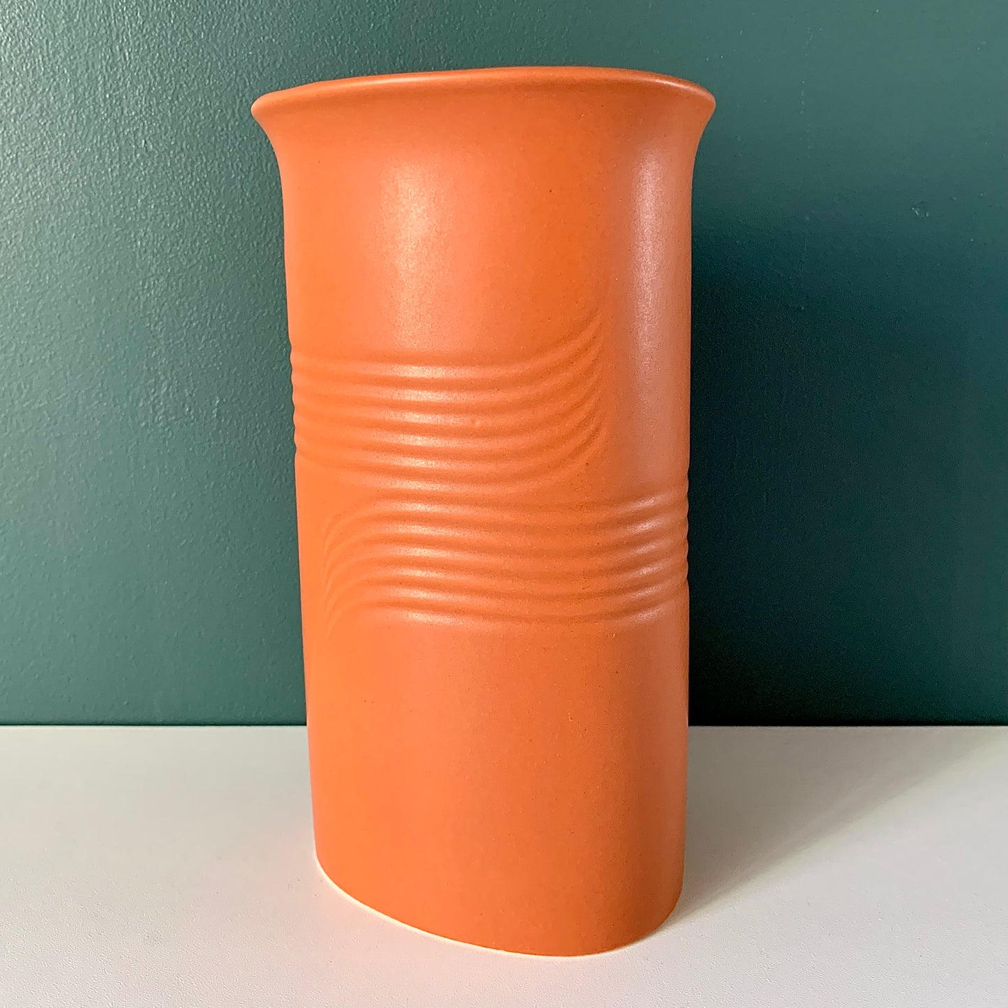 Soholm Pottery Terracotta Orange Danish Vase Vintage Retro Scandinavian