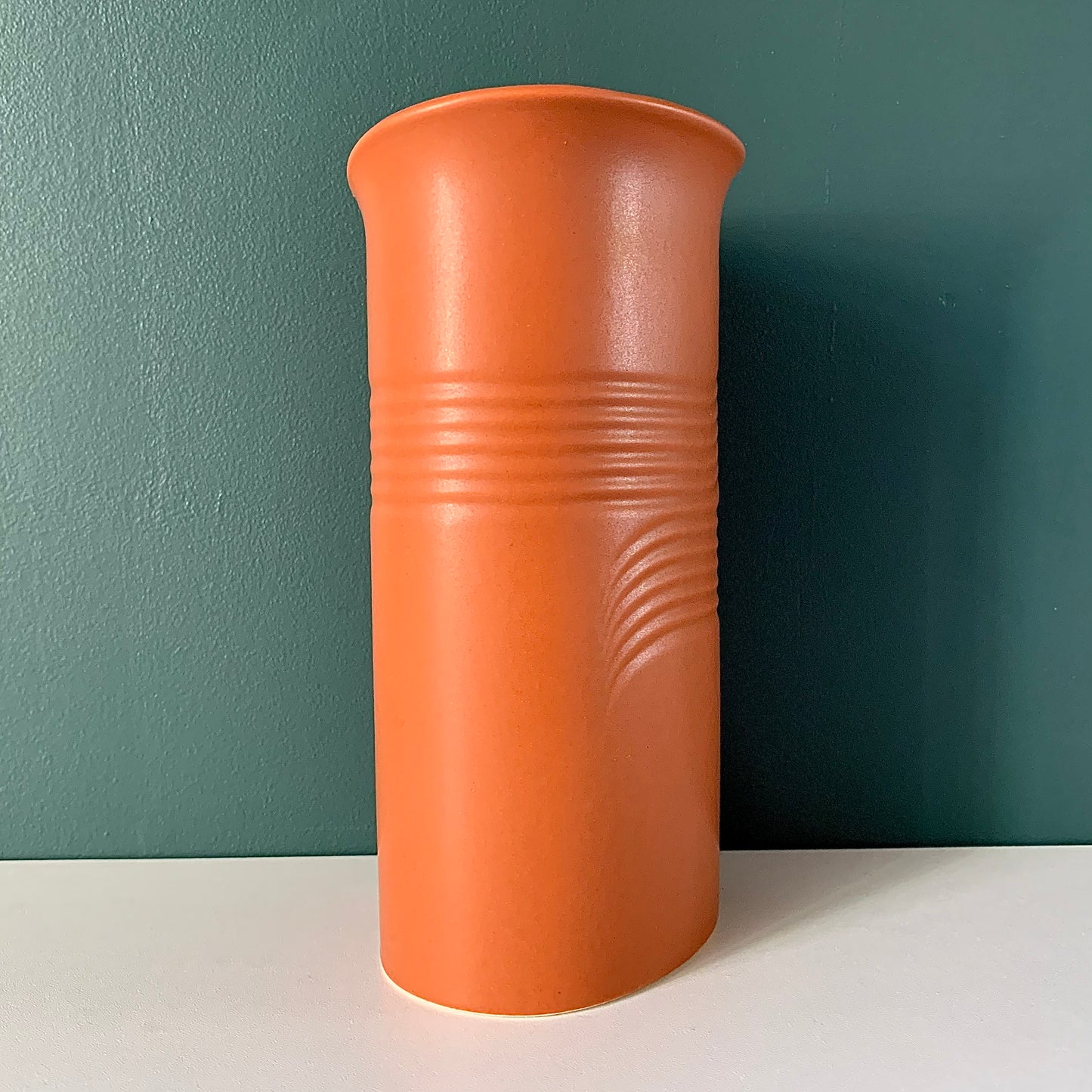Soholm Pottery Terracotta Orange Danish Vase Vintage Retro Scandinavian