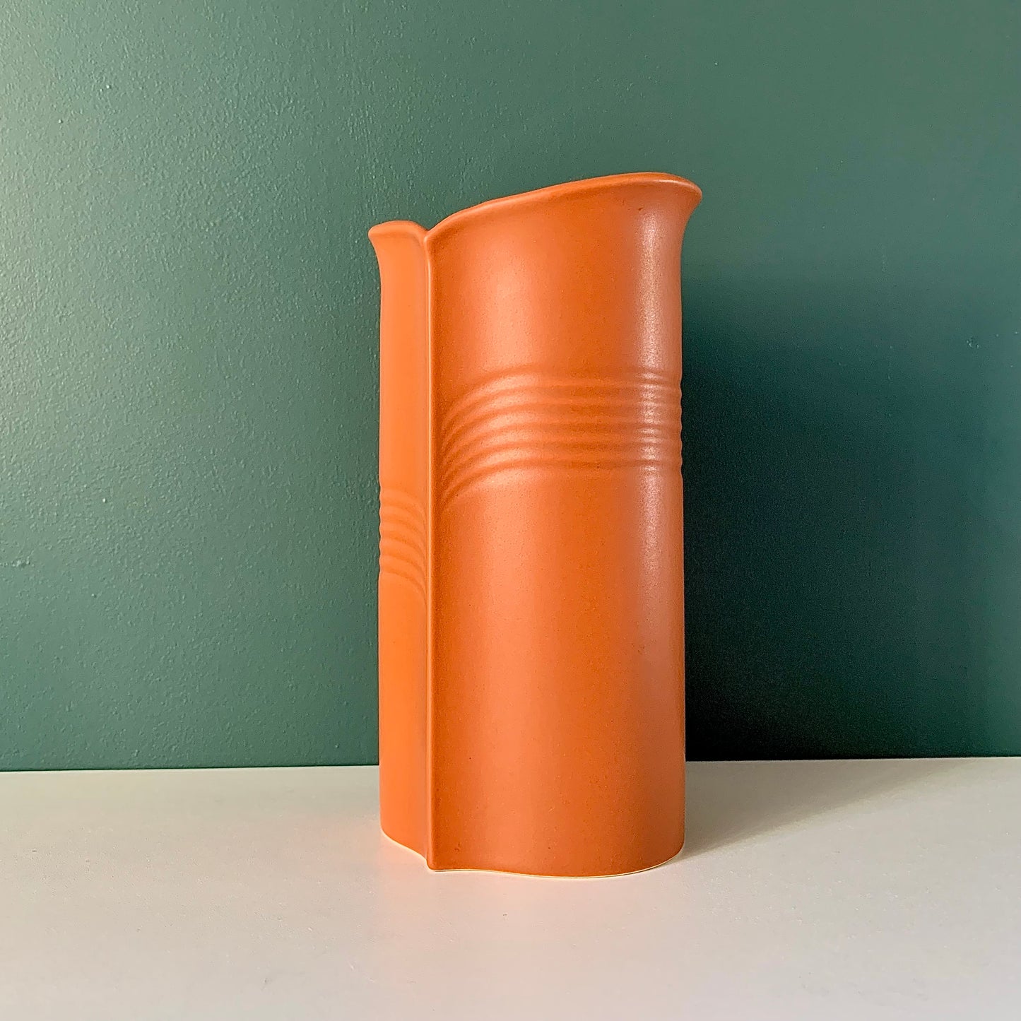Soholm Pottery Terracotta Orange Danish Vase Vintage Retro Scandinavian