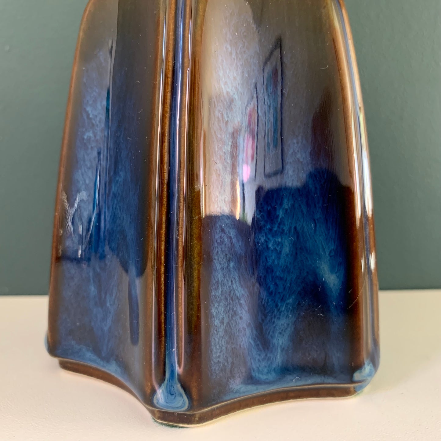 Soholm Pottery Danish Blue Ceramic Table Lamp 1960s 1970s 1031