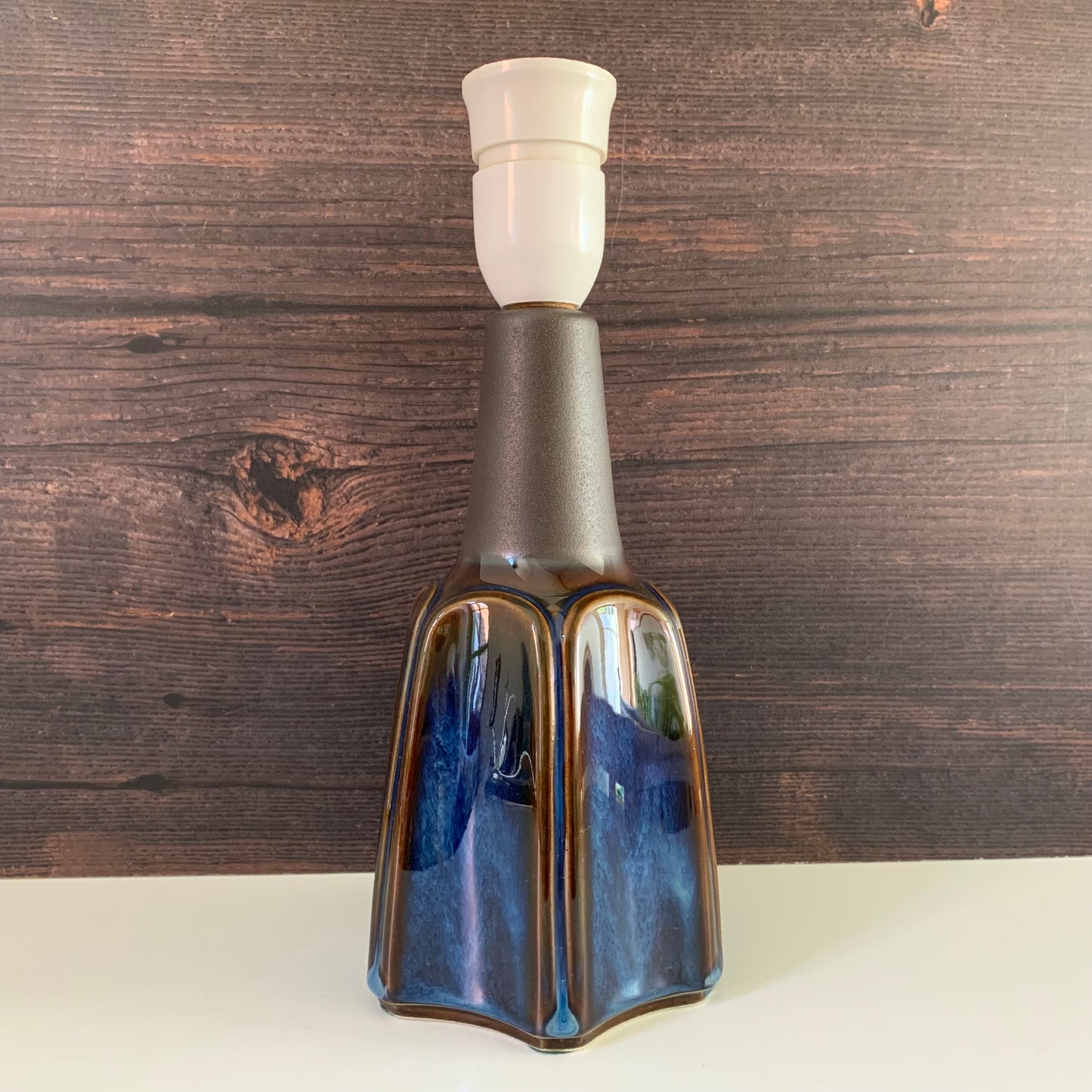 Soholm Pottery Danish Blue Ceramic Table Lamp 1960s 1970s 1031