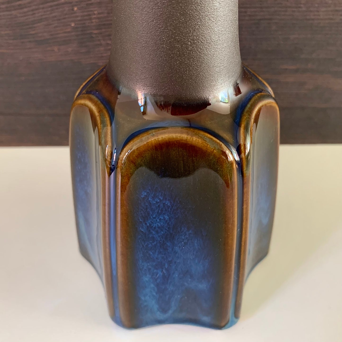 Soholm Pottery Danish Blue Ceramic Table Lamp 1960s 1970s 1031