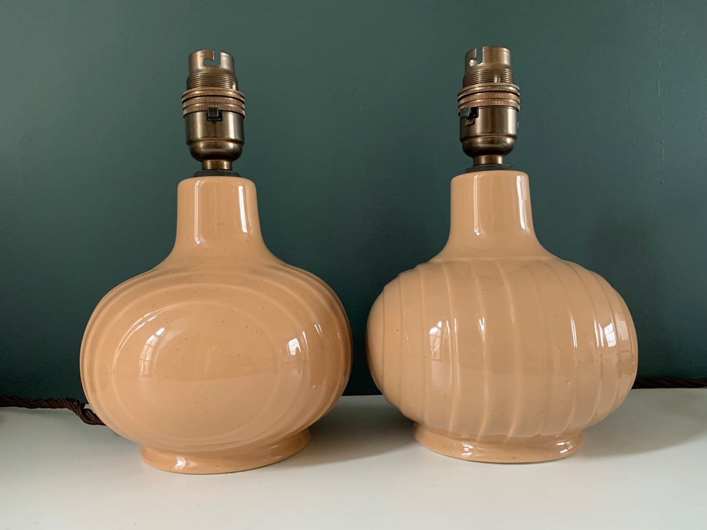 Hornsea Pottery Concept Latte Ceramic Table Lamp British English 1970s