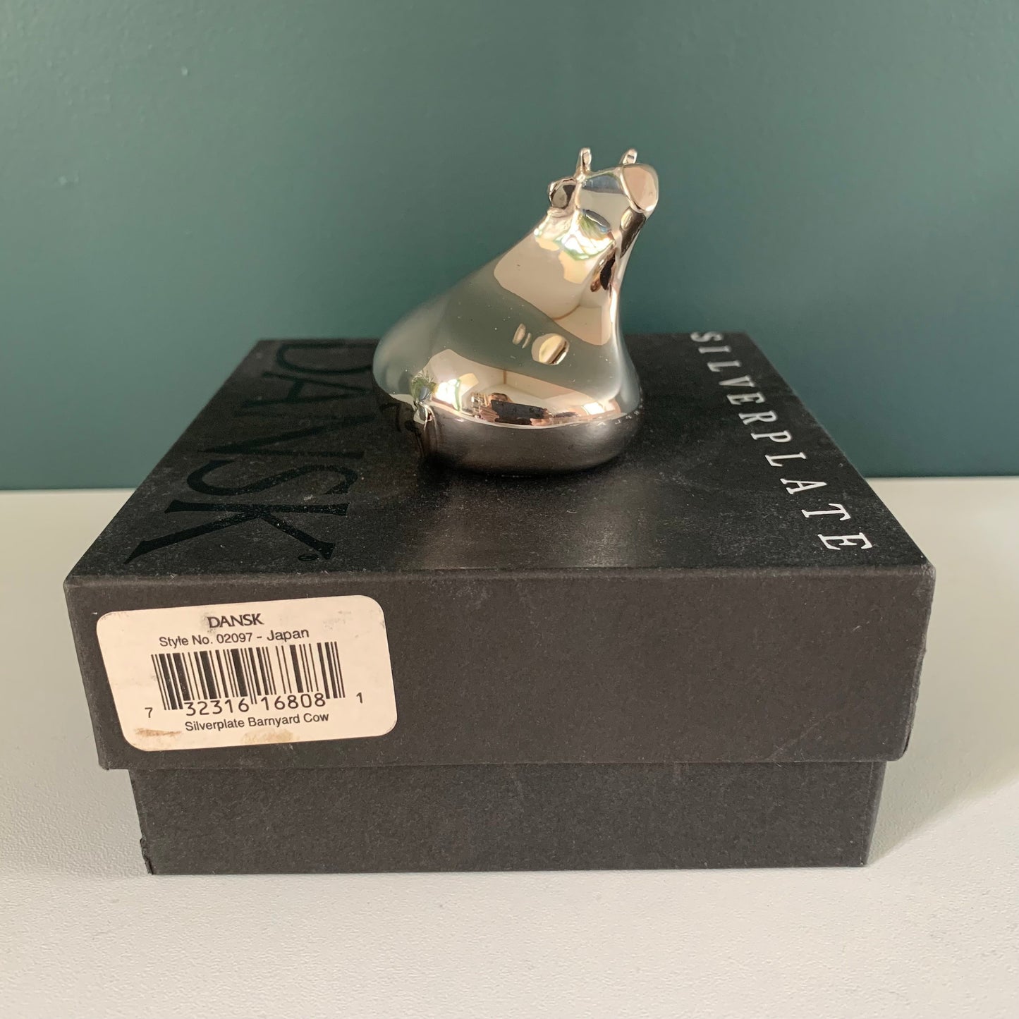 Dansk Designs Paperweights Cow Silver Danish Swedish Scandinavian Style Office Work Gifts Presents