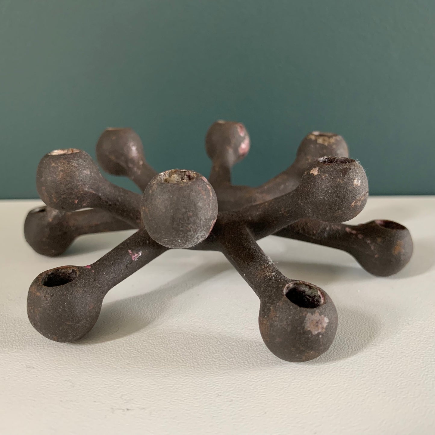 Dansk Designs Iron Atom Spider Candle Holder Quistgaard Danish Modern Brutalist