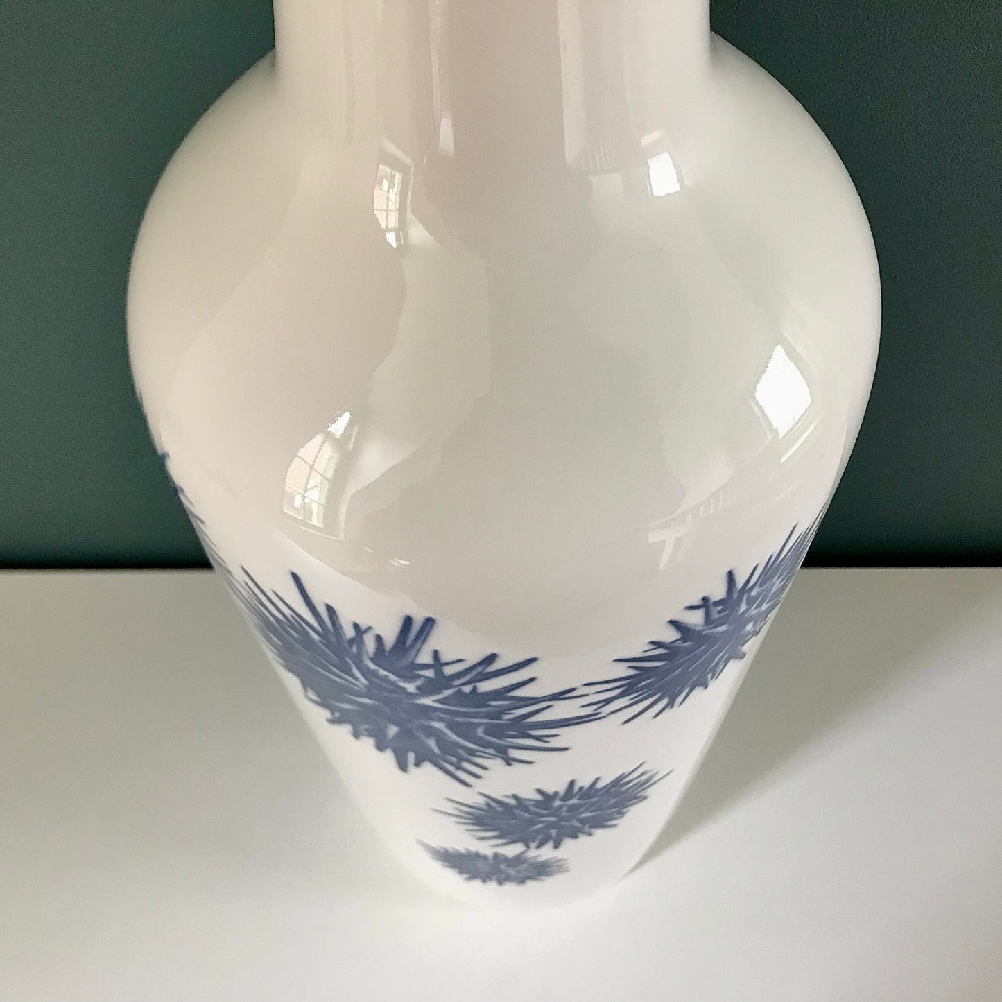 HUGE Royal Copenhagen Danish Fog & Morup White Porcelain Table Lamp 1960s 7166
