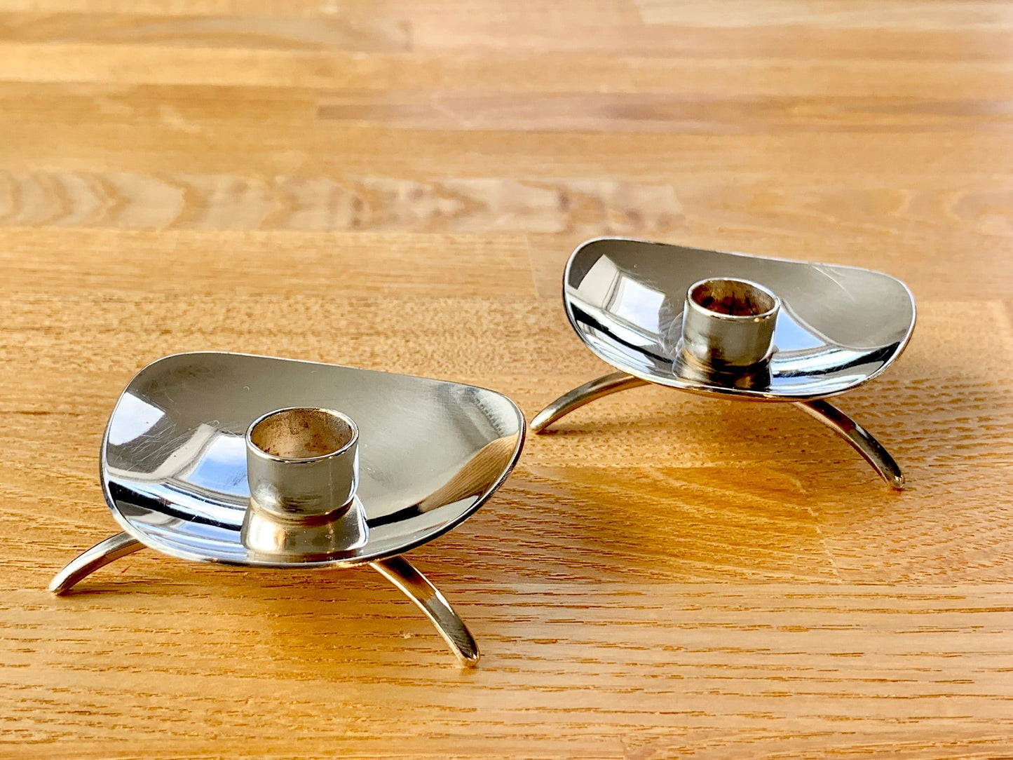 Cohr Atla Vintage Danish Silver Candle Holders Denmark 1950s
