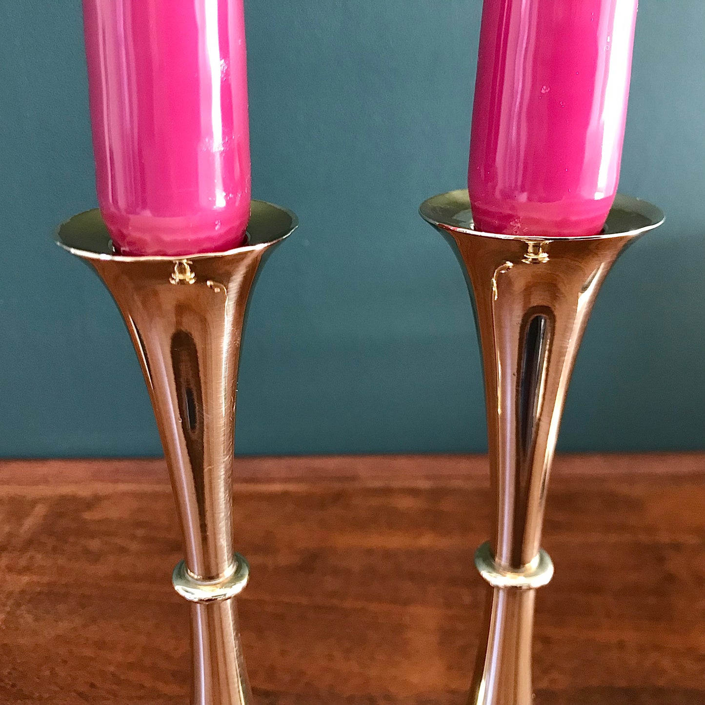 Vintage Danish Brass Candle Sticks Holder Quistgaard Retro 1950s 1960s Scandinavian