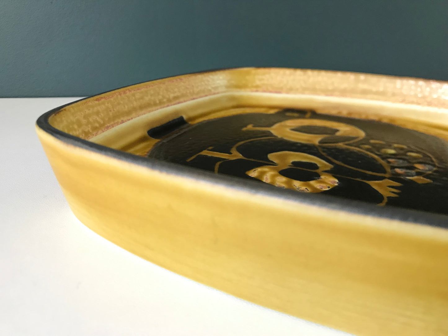 Royal Copenhagen Baca Danish Apple Yellow Serving Dish Joanne Gerber Scandinavian Pottery