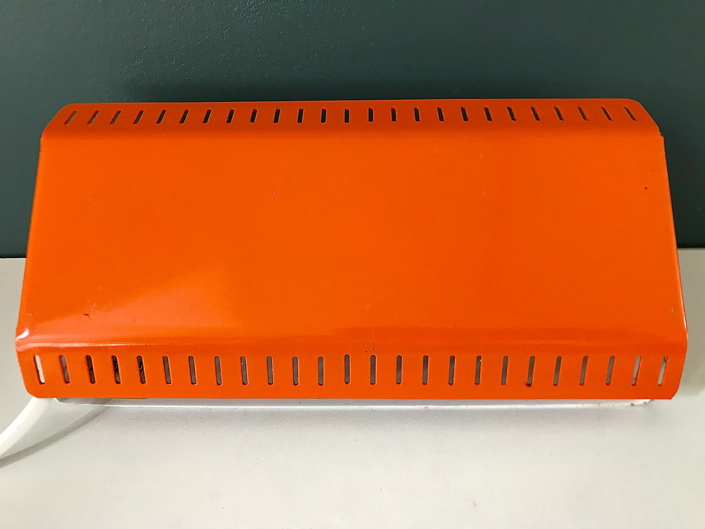Danish Orange Wall Lamp Sconce Retro 1970s 1980s Scandinavian Light Industrial Style