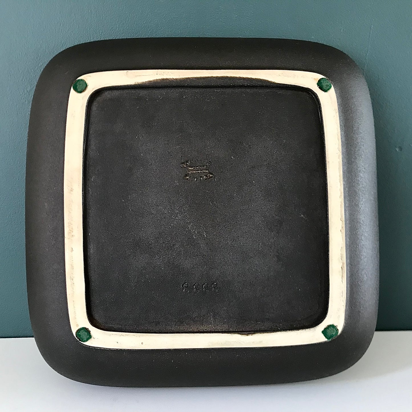 LARGE Soholm Pottery Danish Blue Ceramic Dish 1960s 1970s Fruit Bowl 3333