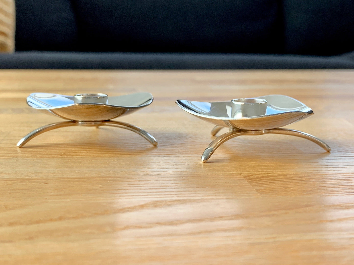 Cohr Atla Vintage Danish Silver Candle Holders Denmark 1950s