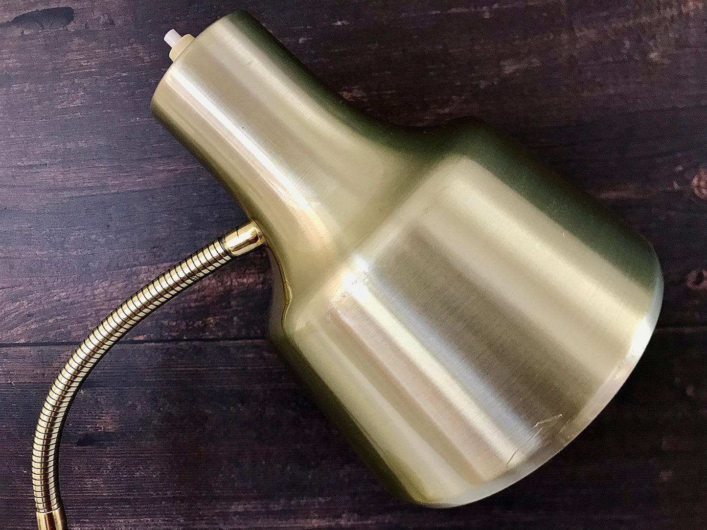Vintage Danish Brass Desk Office Lamp Retro Gold Design 1960s 1970s