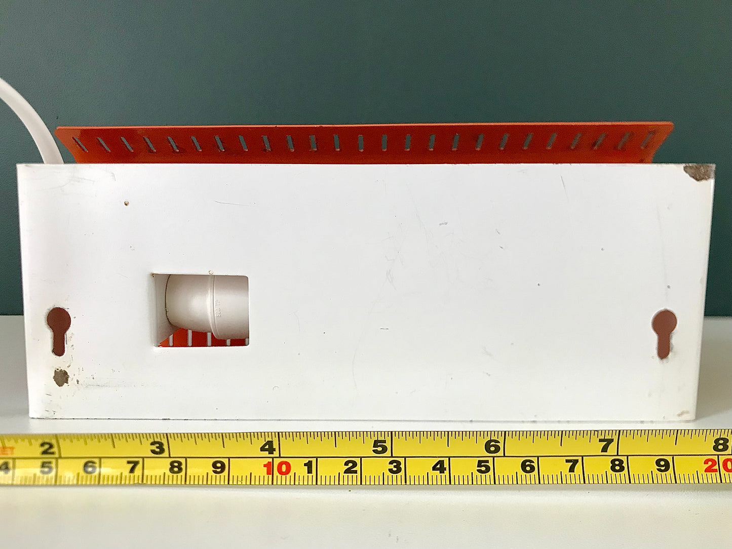 Danish Orange Wall Lamp Sconce Retro 1970s 1980s Scandinavian Light Industrial Style