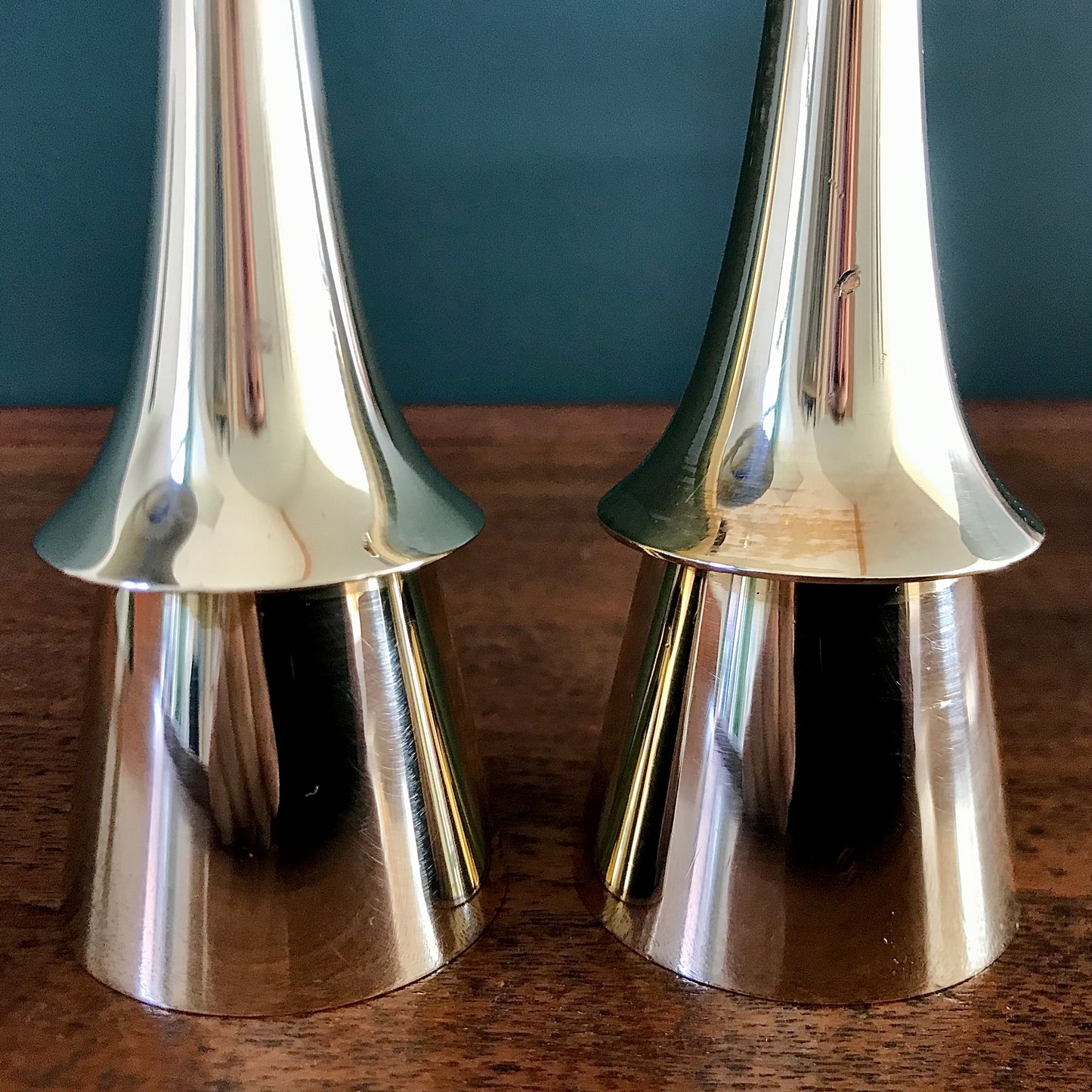 Vintage Danish Brass Candle Sticks Holder Quistgaard Retro 1950s 1960s Scandinavian