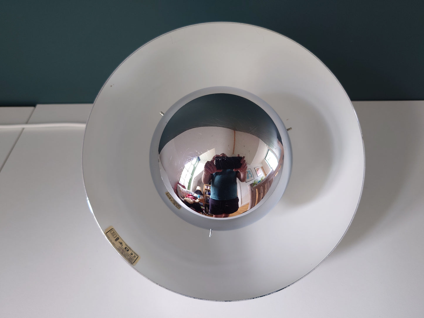 Original Verner Panton Flowerpot Danish Pendant Lamp VP1 Chrome Ceiling Light
