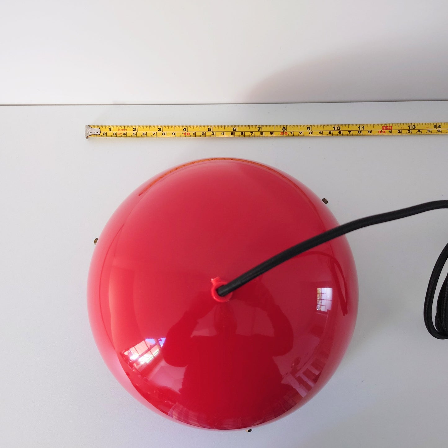 Vintage Red Danish Pendant Ceiling Lamp 1970s 1980s Retro Ceiling Light Scandinavian