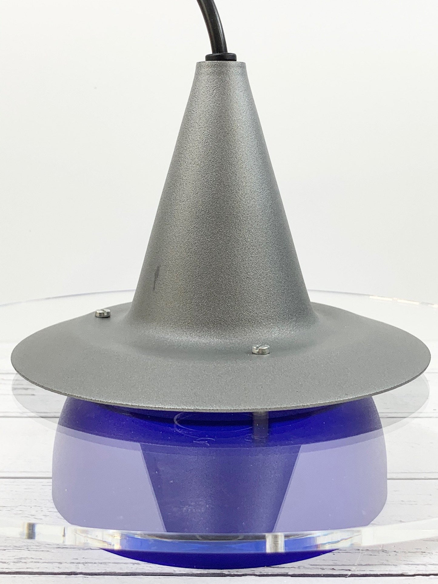 Vintage Danish Blue Ceiling Pendant Lamp 1980s Space Age Retro Scandinavian