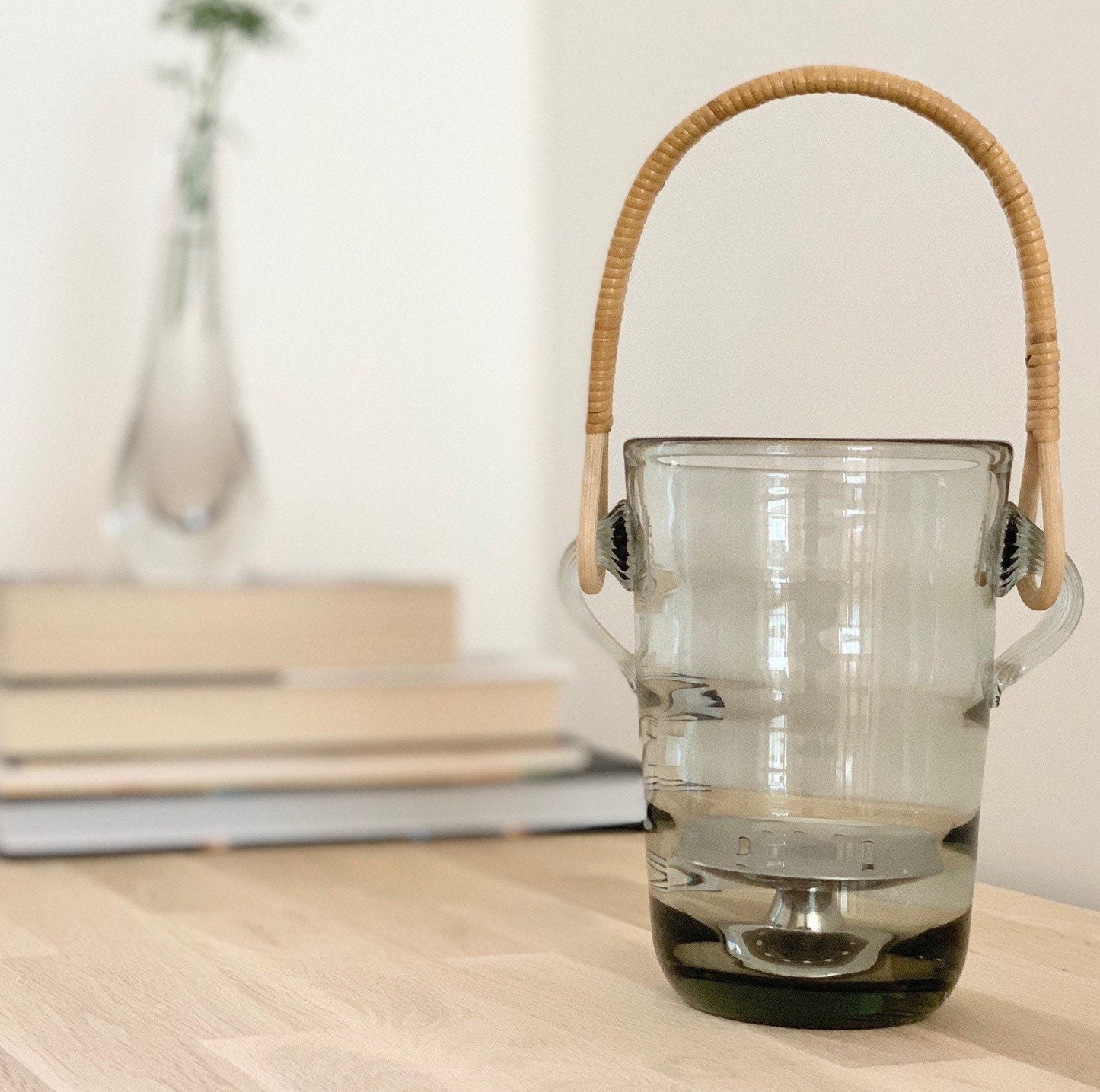 Holmegaard Smoked Glass Ice Bucket Danish Mid Century Modern Scandinavian Barware Gifts Men Fathers Dads Presents