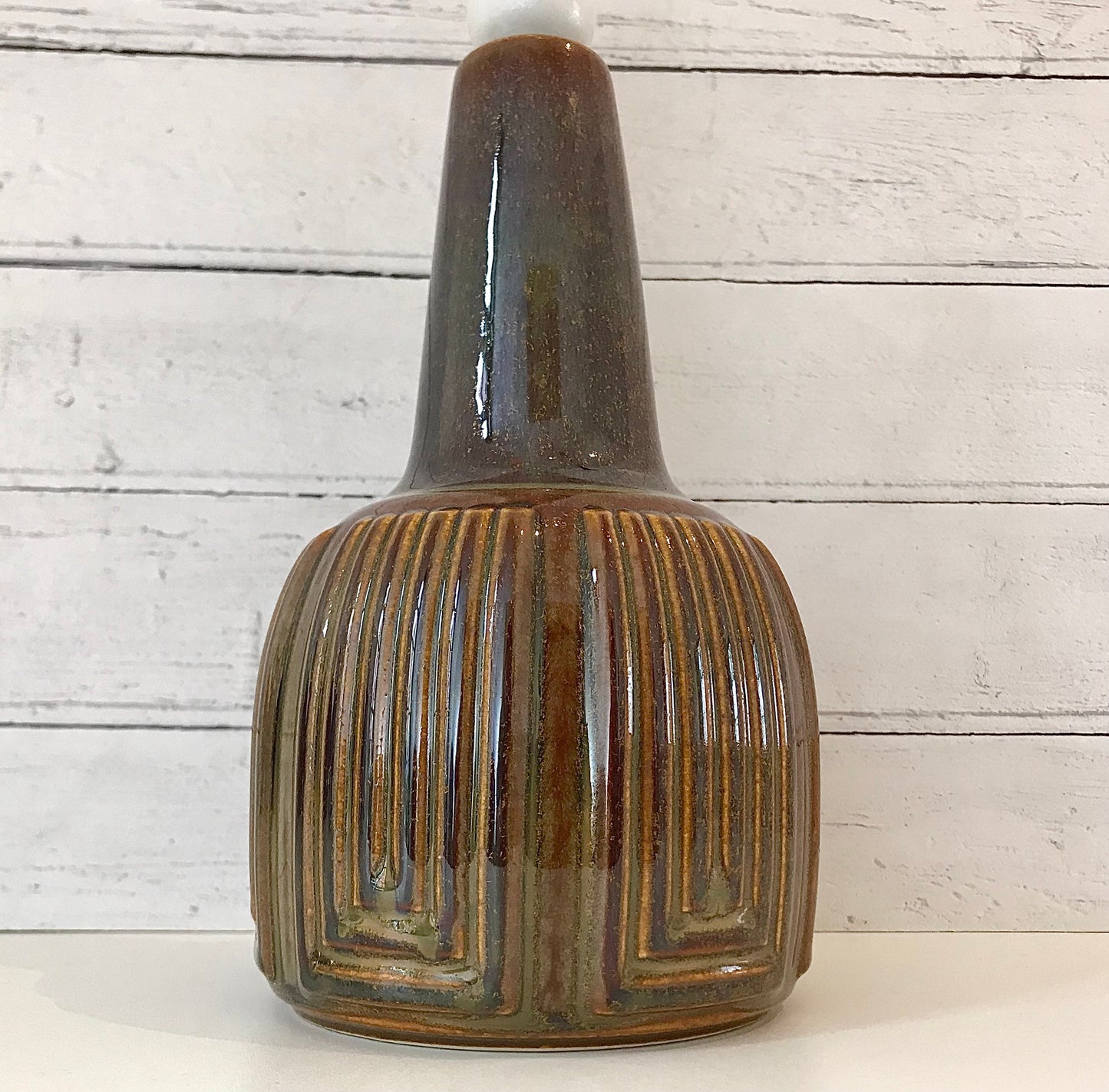 Soholm Pottery Gold Purple Danish Table Lamp 1960s Retro Scandinavian 1039