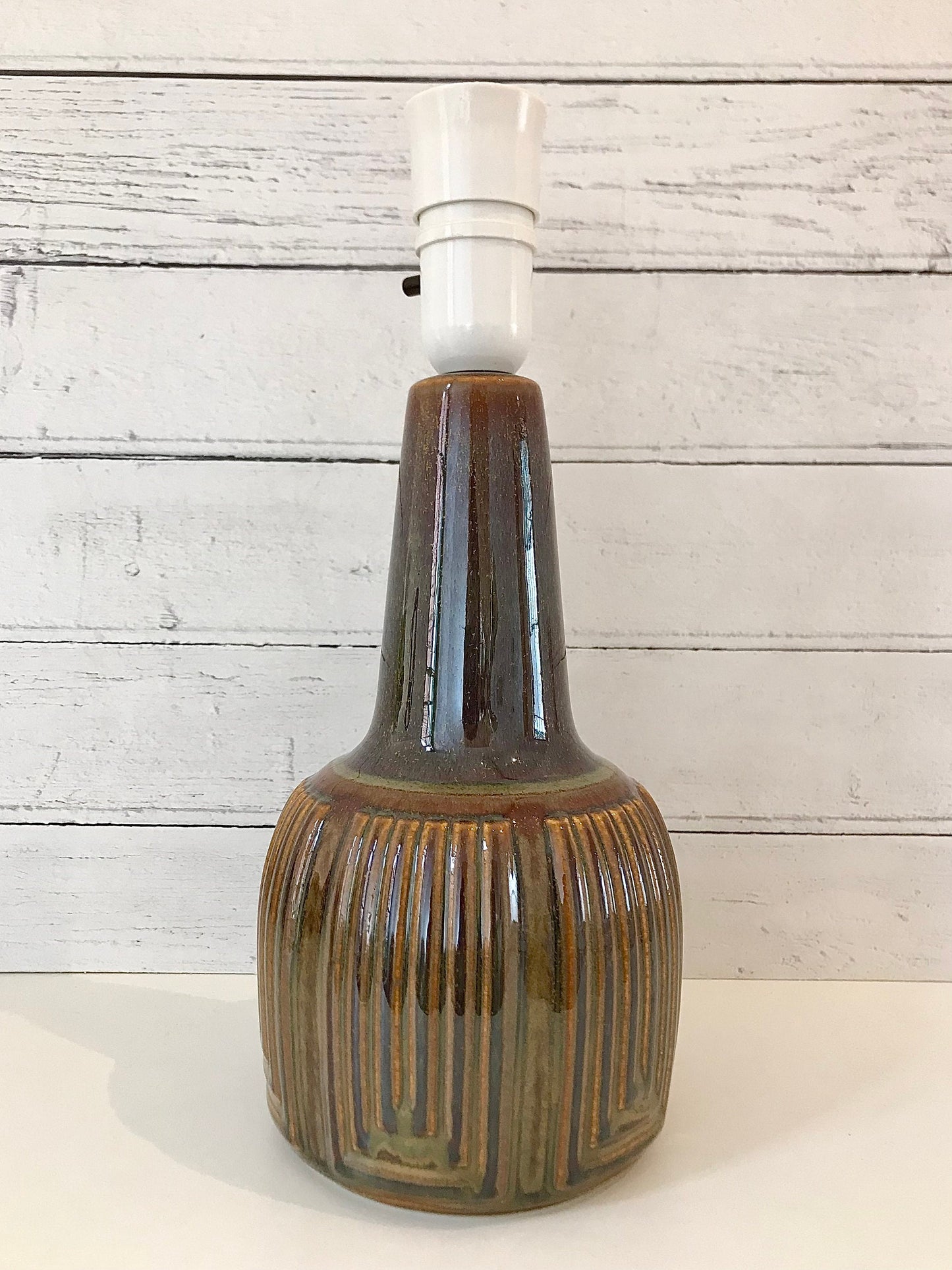 Soholm Pottery Gold Purple Danish Table Lamp 1960s Retro Scandinavian 1039