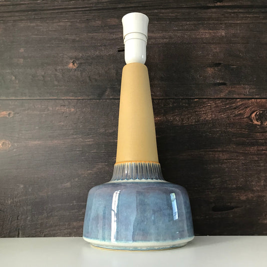 Large Soholm Pottery Purple Danish Table Lamp 1960s Blue Retro Scandinavian 1080-2