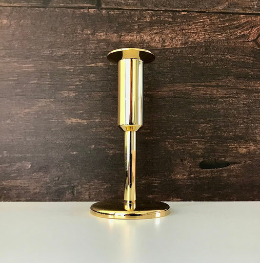 Vintage Danish Gold Candle Stick Holder Ecco 1970s Dansk Design