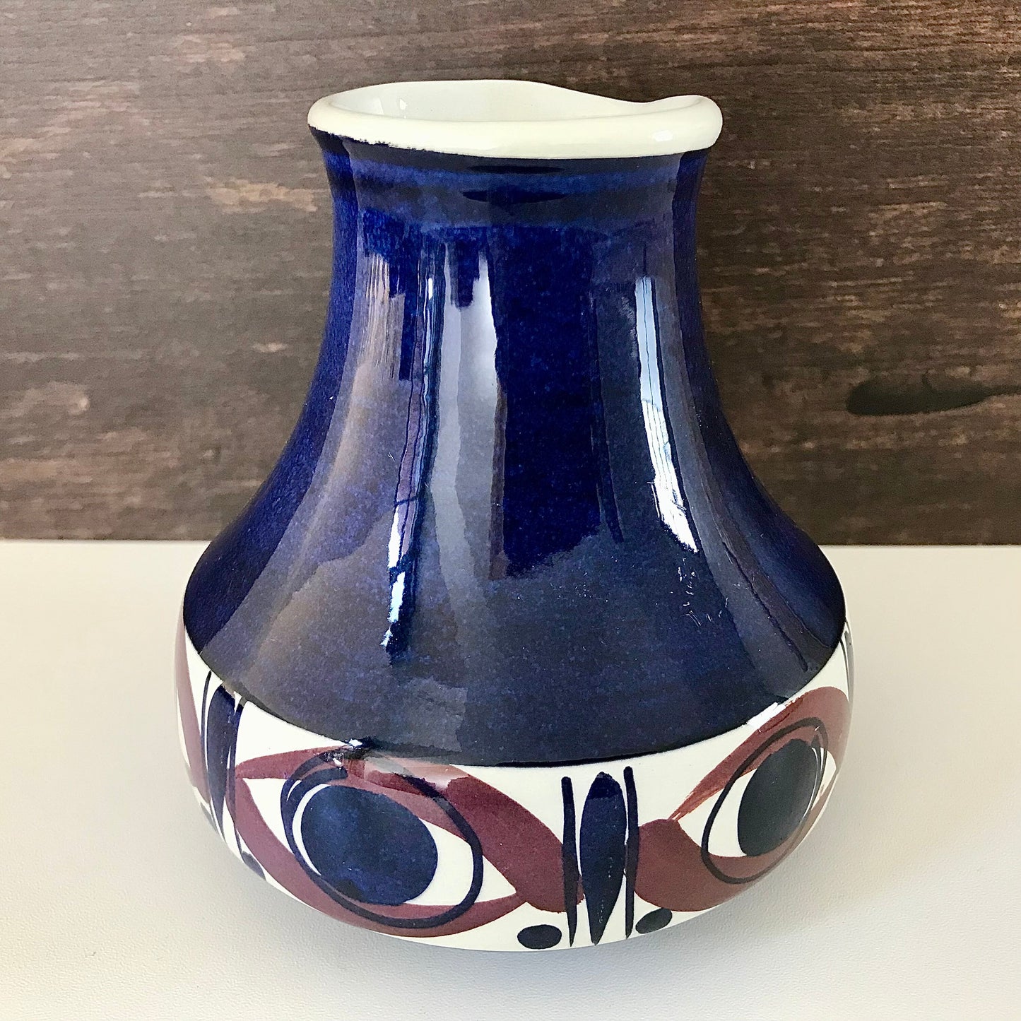 Royal Copenhagen Tenera Danish Vase Jug Purple Blue Ceramic Scandinavian Pottery Vintage