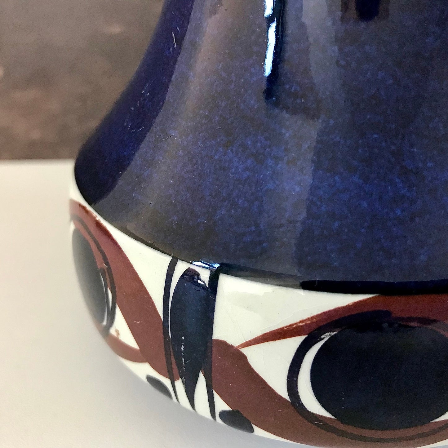 Royal Copenhagen Tenera Danish Vase Jug Purple Blue Ceramic Scandinavian Pottery Vintage