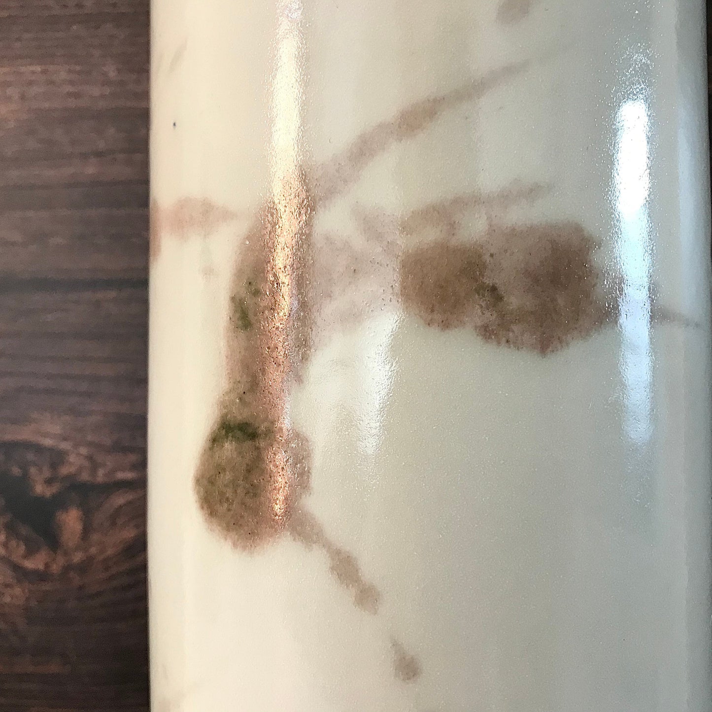 Desiree Danish Ivory Ceramic Table Lamp Pink Scandi Light Retro 1970s