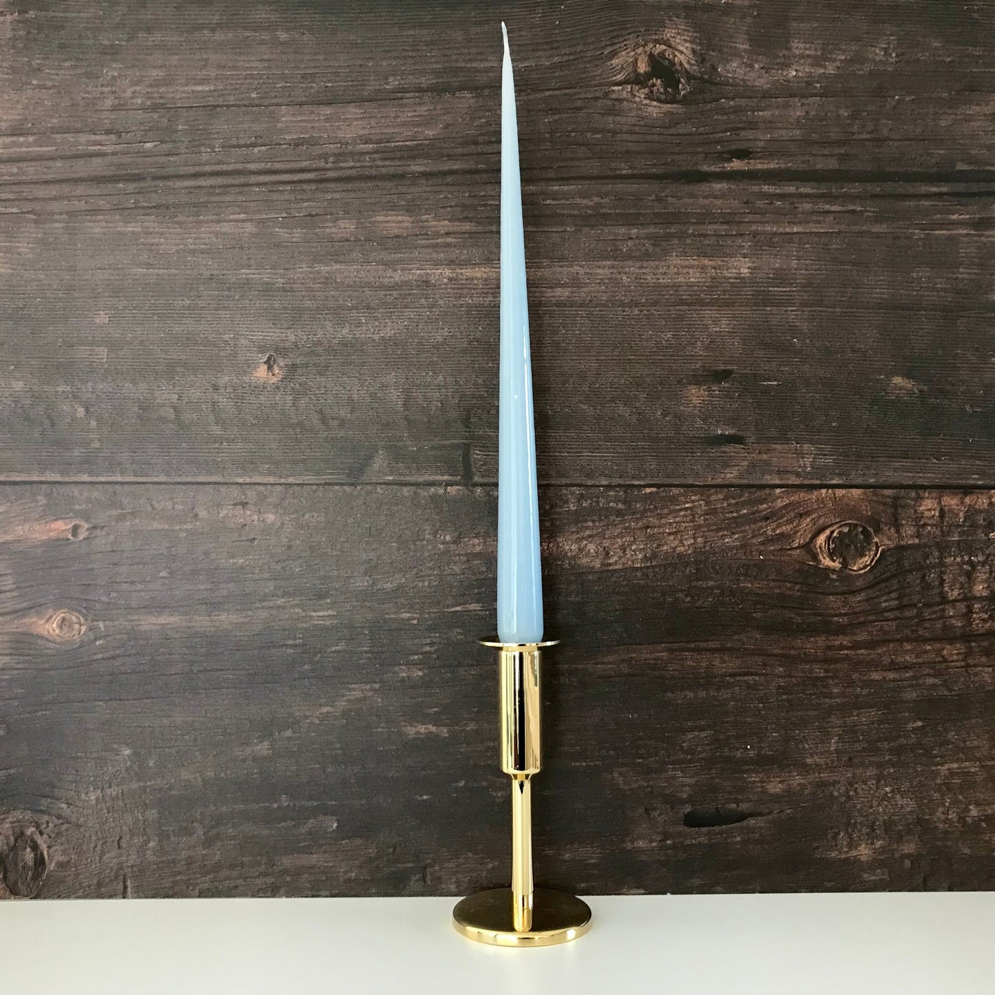 Vintage Danish Gold Candle Stick Holder Ecco 1970s Dansk Design