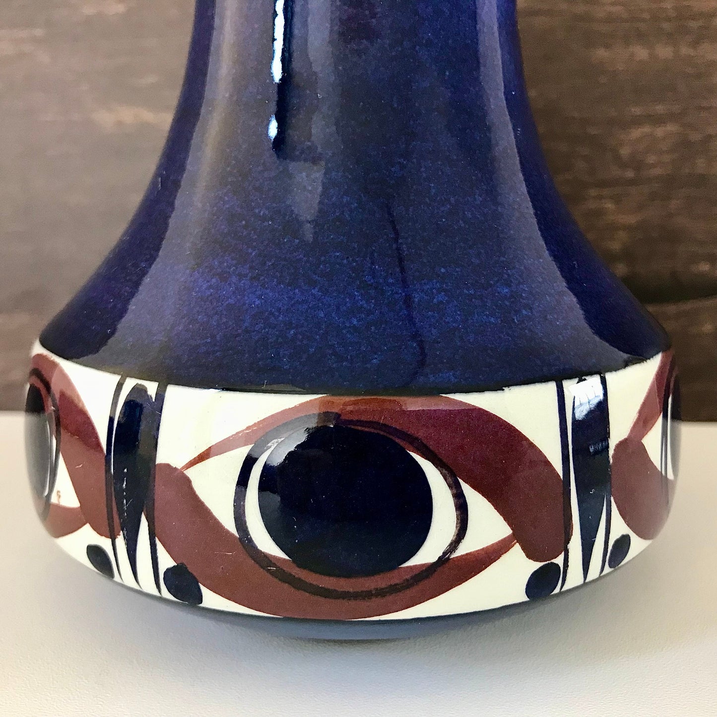 Royal Copenhagen Tenera Danish Vase Jug Purple Blue Ceramic Scandinavian Pottery Vintage
