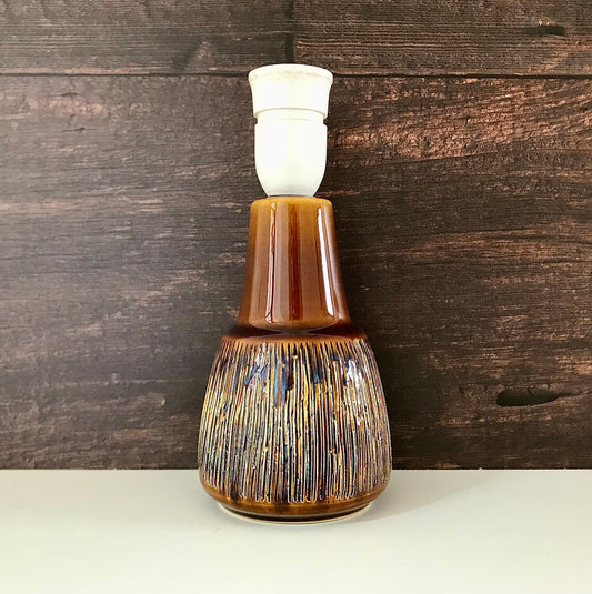 Soholm Pottery Danish Amber Manila Table Lamp Vintage 1960s Retro Ceramic 3305