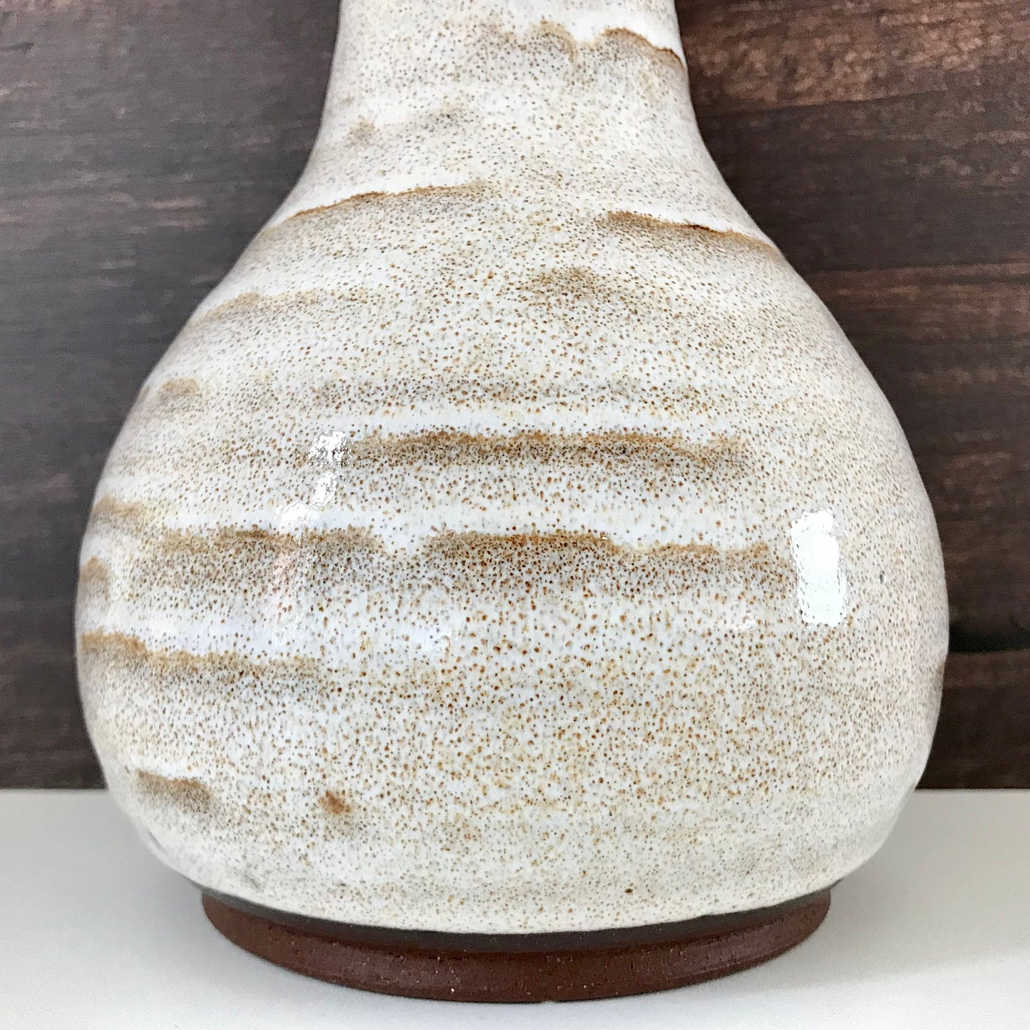Large White Dagnes Pottery Danish Ceramic Table Lamp 1960s 1970s